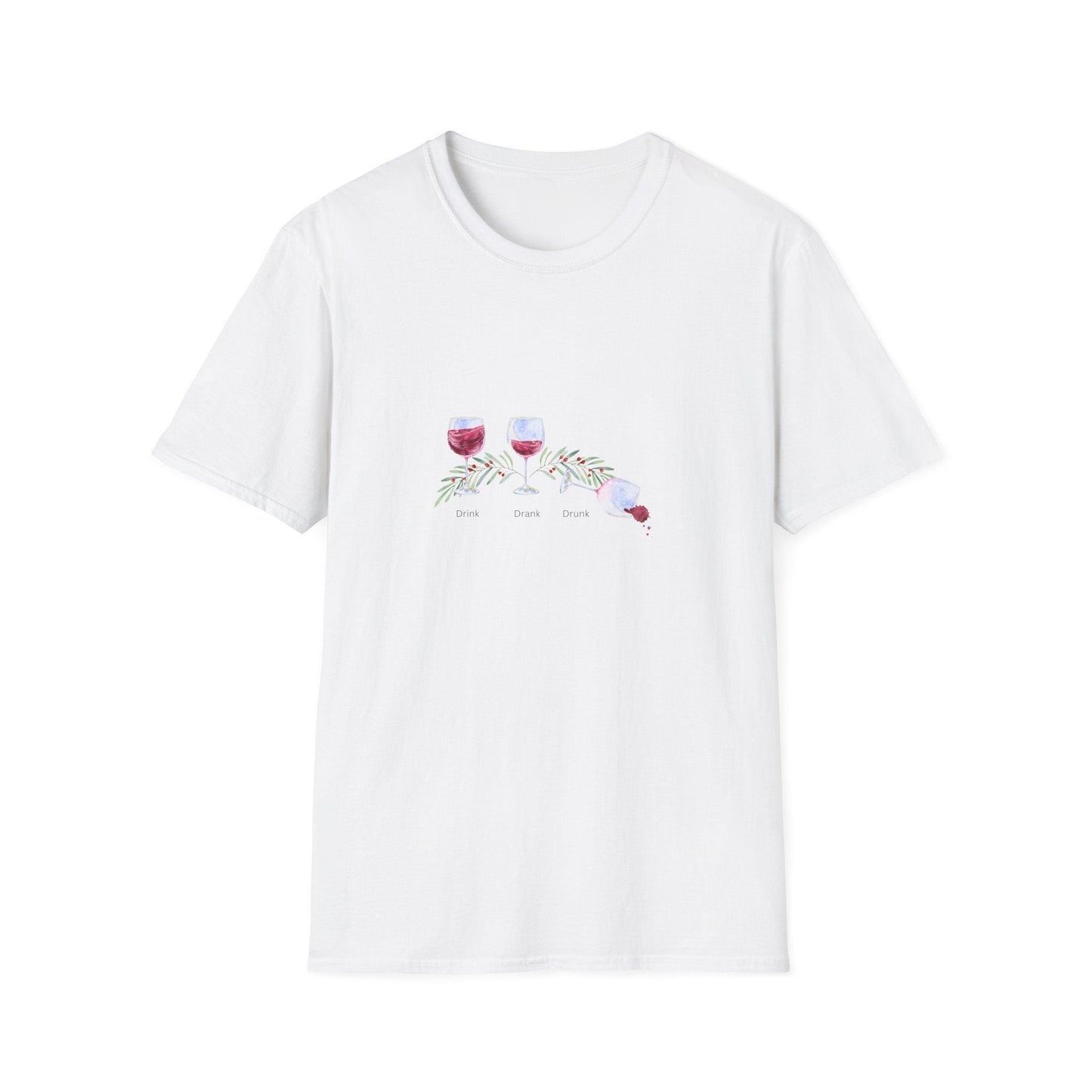Drink Drank Drunk 🍷🍷🍷 - Holiday Edition - Unisex Softstyle T-shirt - Whippie's