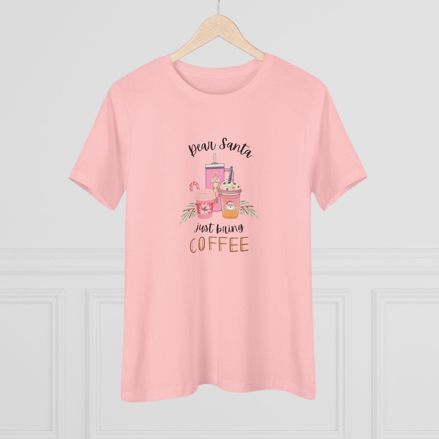 Dear Santa, just bring COFFEE - Women's Softstyle Tee - Whippie's