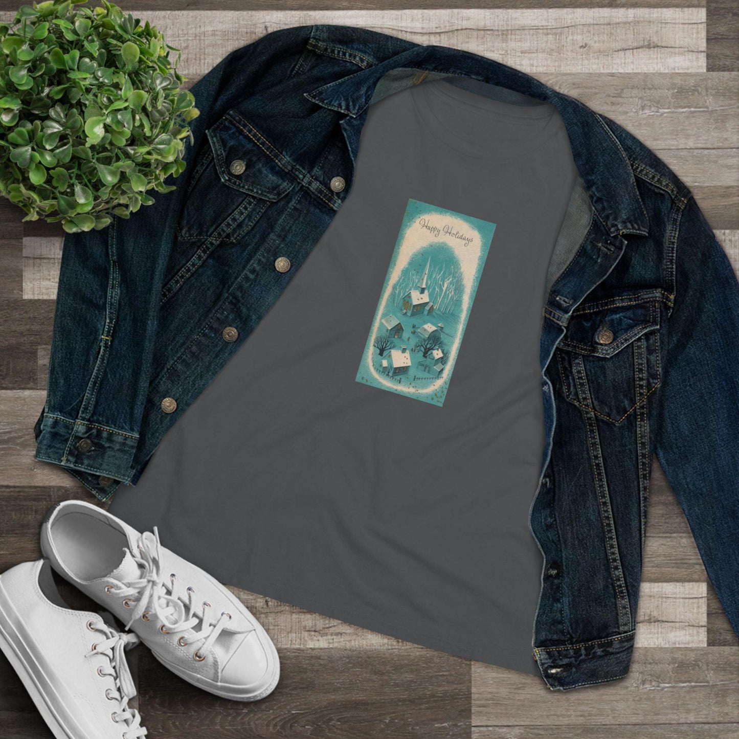 Happy Holidays - Vintage Village - Women's Tee - Whippie's