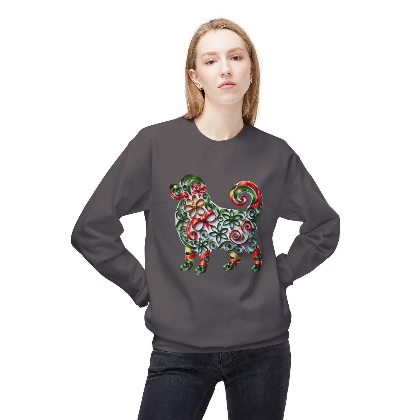 🐶 Merry Woofmas! 🎄 Unisex Fleece Sweatshirt 🎁 - Whippie's