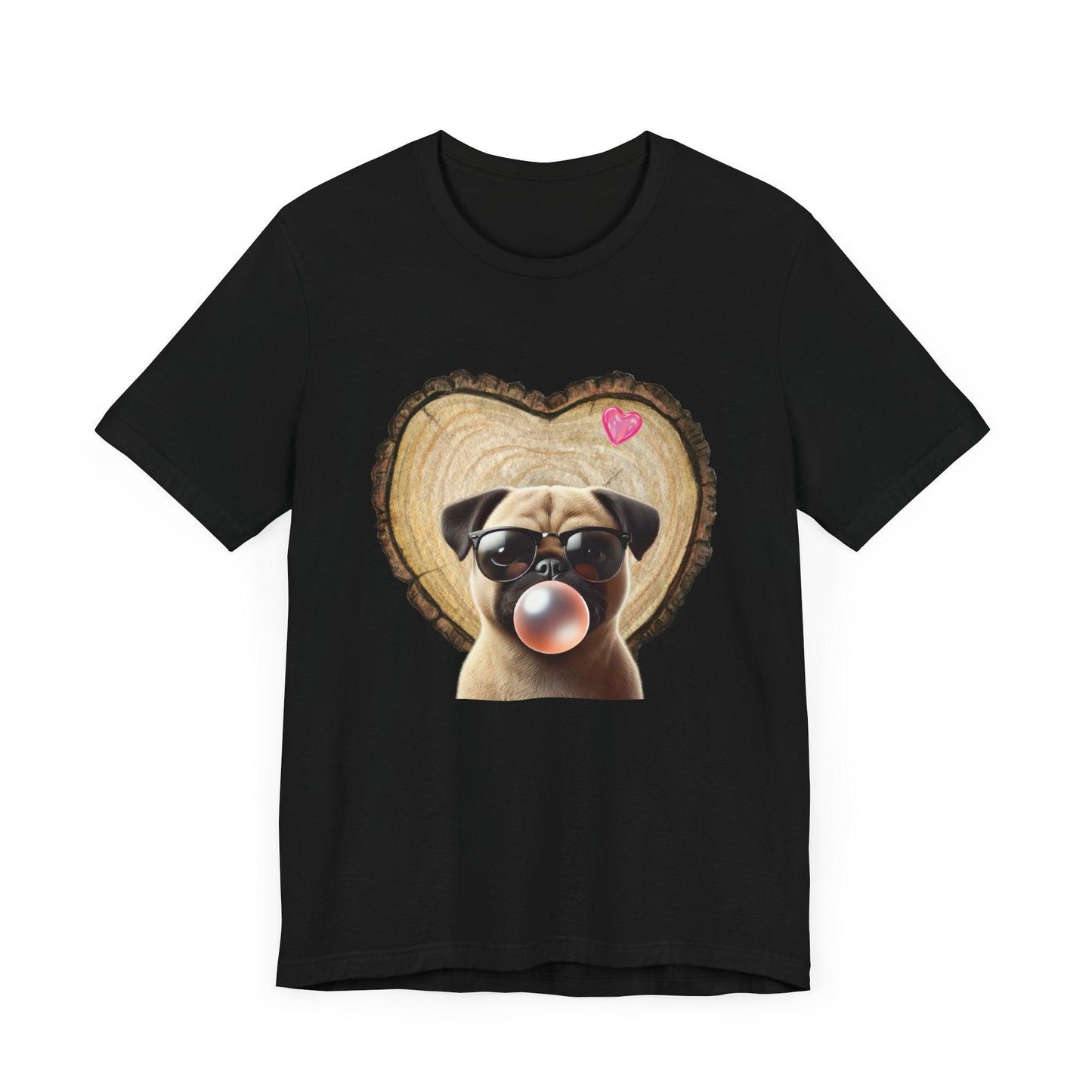 Pug Love - Unisex Jersey Tee - 🐶💕 Spread the Love with a Bubbly Pug! 💕🐶 - Whippie's