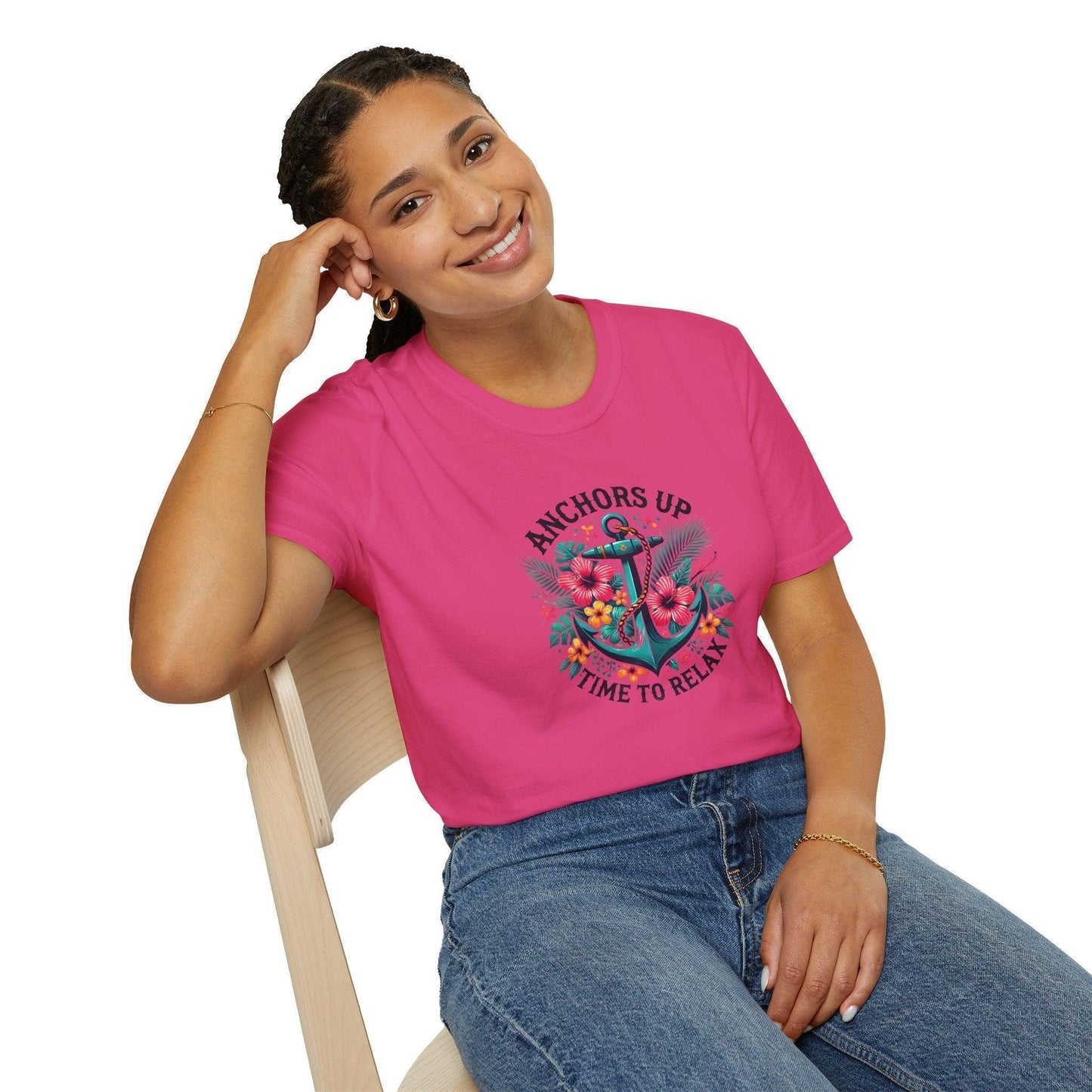 Anchors Up - Time to Relax - Unisex Tee! ๐บโ๏ธ - Whippie's