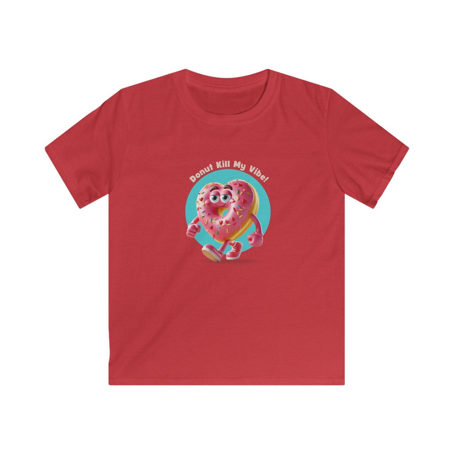 💖 Donut Kill My Vibe! 🍩 Kids Softstyle Tee ✨ Spread the sweet vibes this Valentine's Day! - Whippie's