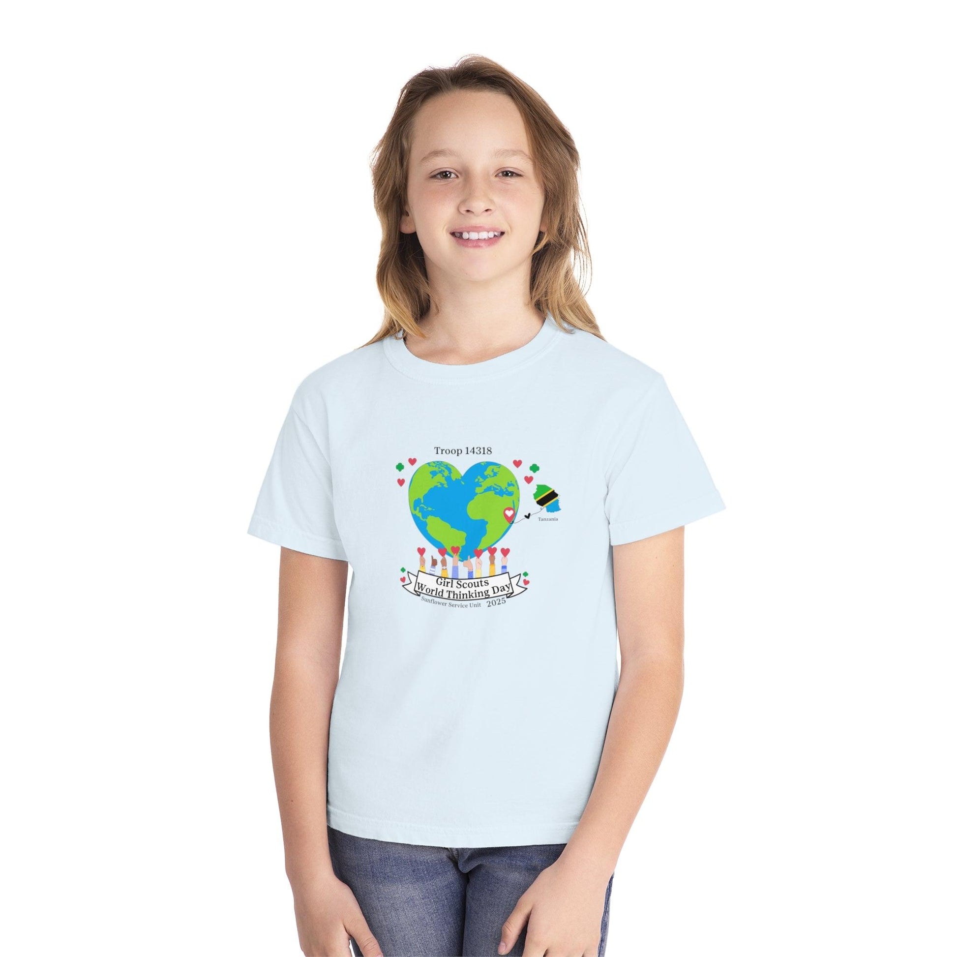 Youth Midweight Tee - Girl Scouts World Thinking Day Shirt - Whippie's