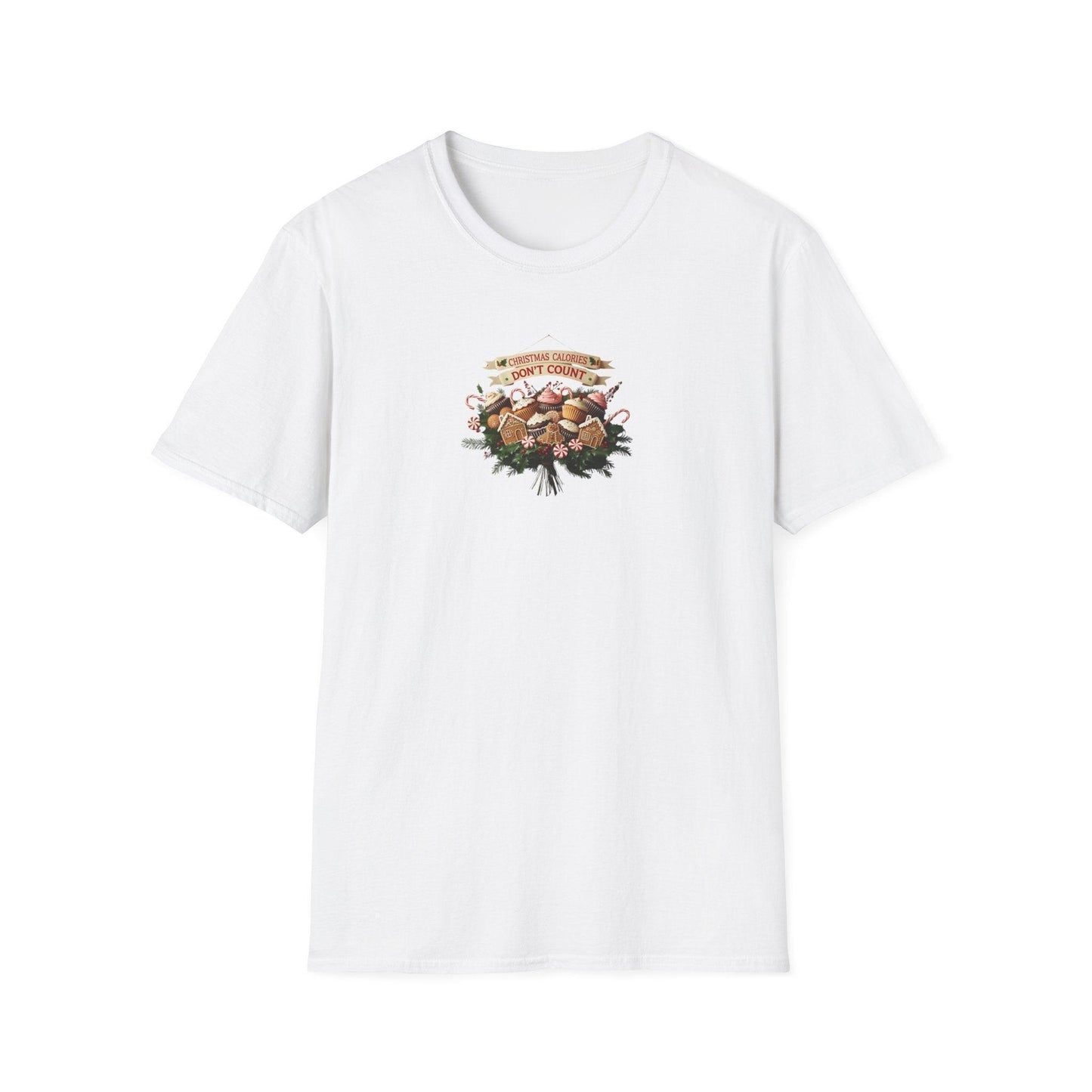 Christmas Calories Don't Count 🎅🎄 - Unisex Softstyle T-Shirt 🍪🎁 - Whippie's