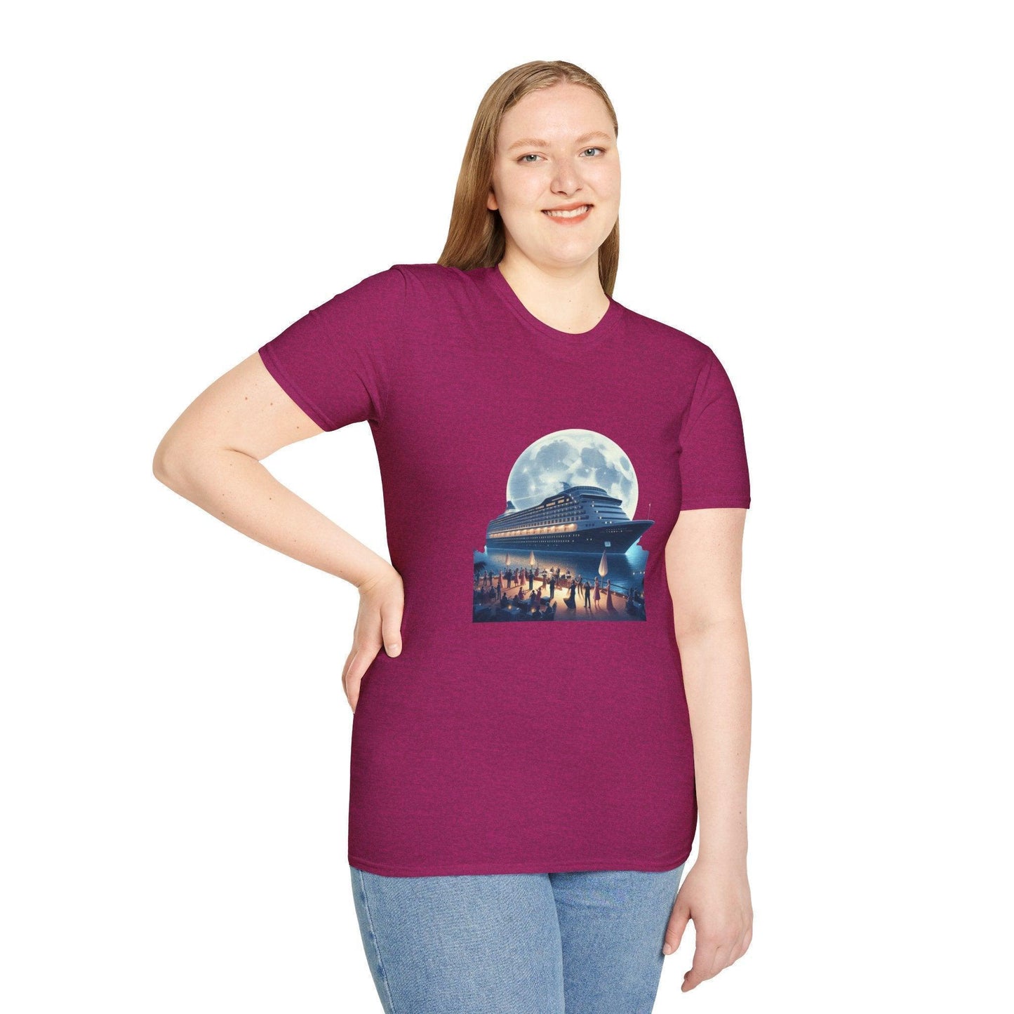 Moonlight Cruise Party 🛳️ Unisex T-Shirt - Dance the Night Away! 🌕 - Whippie's