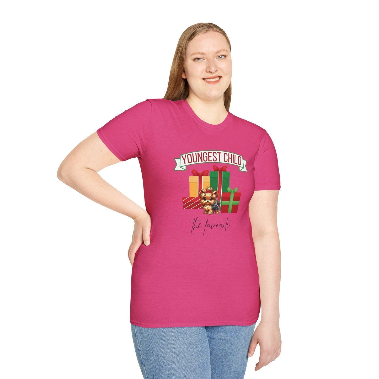 Youngest Child, The Favorite 🎁🐶 Yorkie - Unisex Tee! 🎁👑 - Whippie's