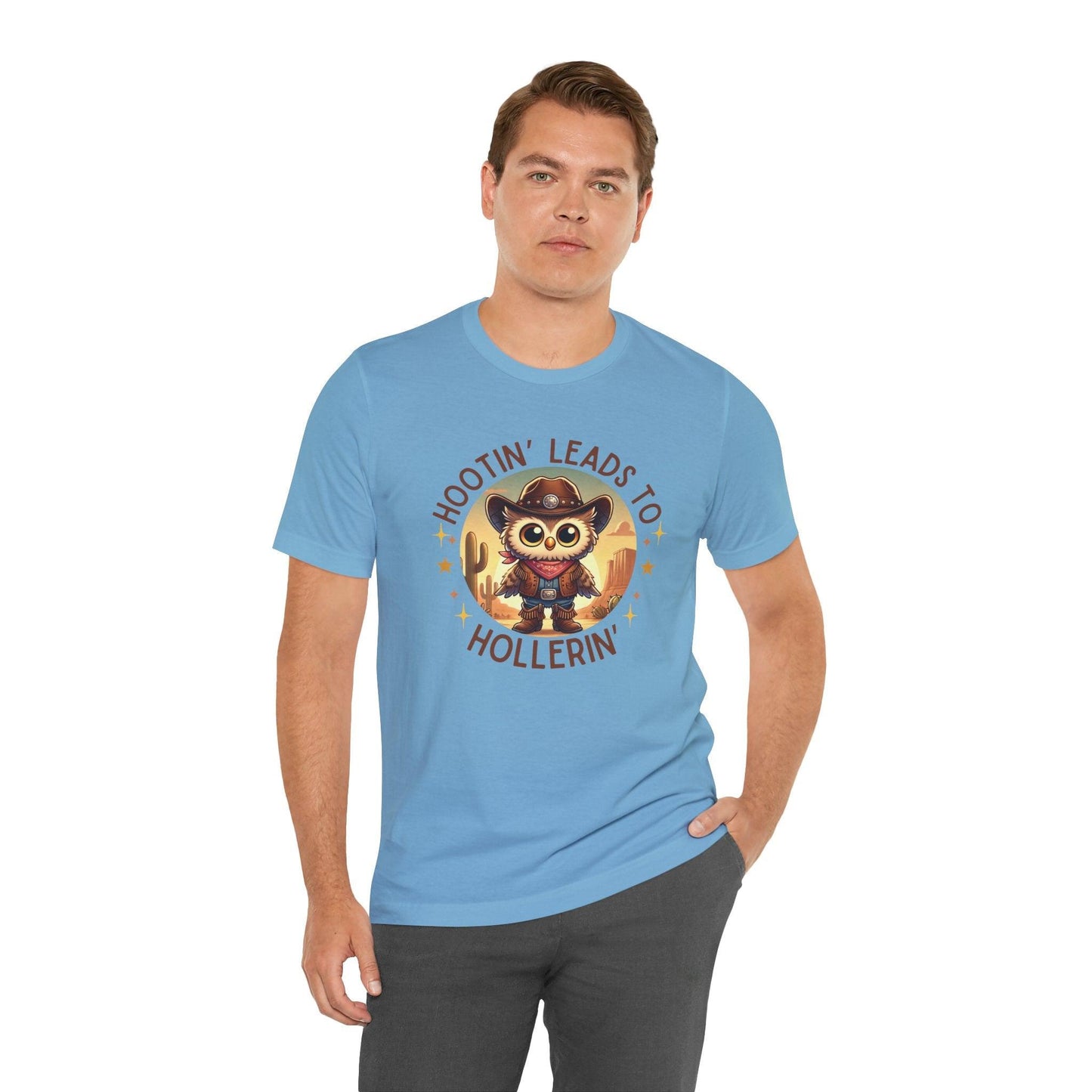 Hootin' Leads to Hollerin' - Unisex Jersey Tee - 🤠 Yeehaw! Embrace Your Inner Cowboy/Cowgirl 🤠 - Whippie's