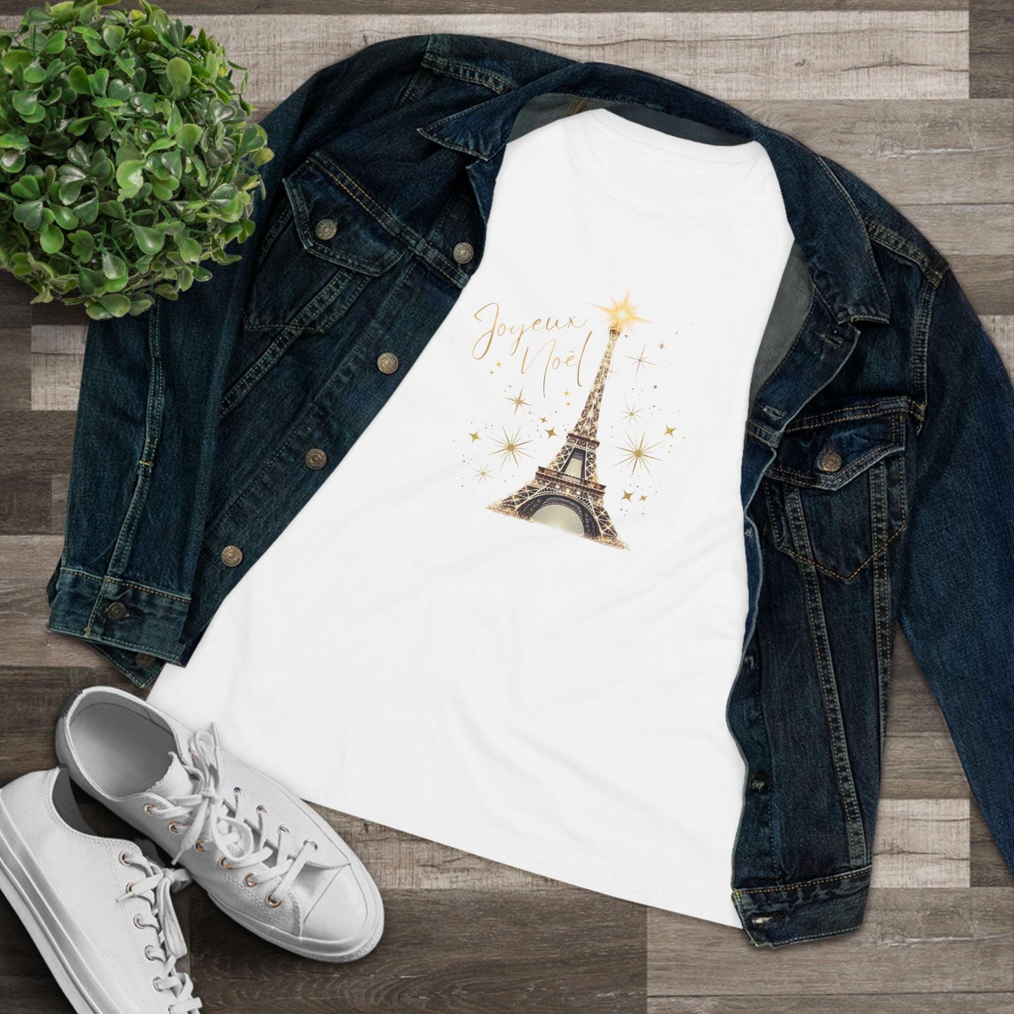 ✨ Joyeux Noël Women's Tee 🗼 A touch of Parisian elegance. - Whippie's