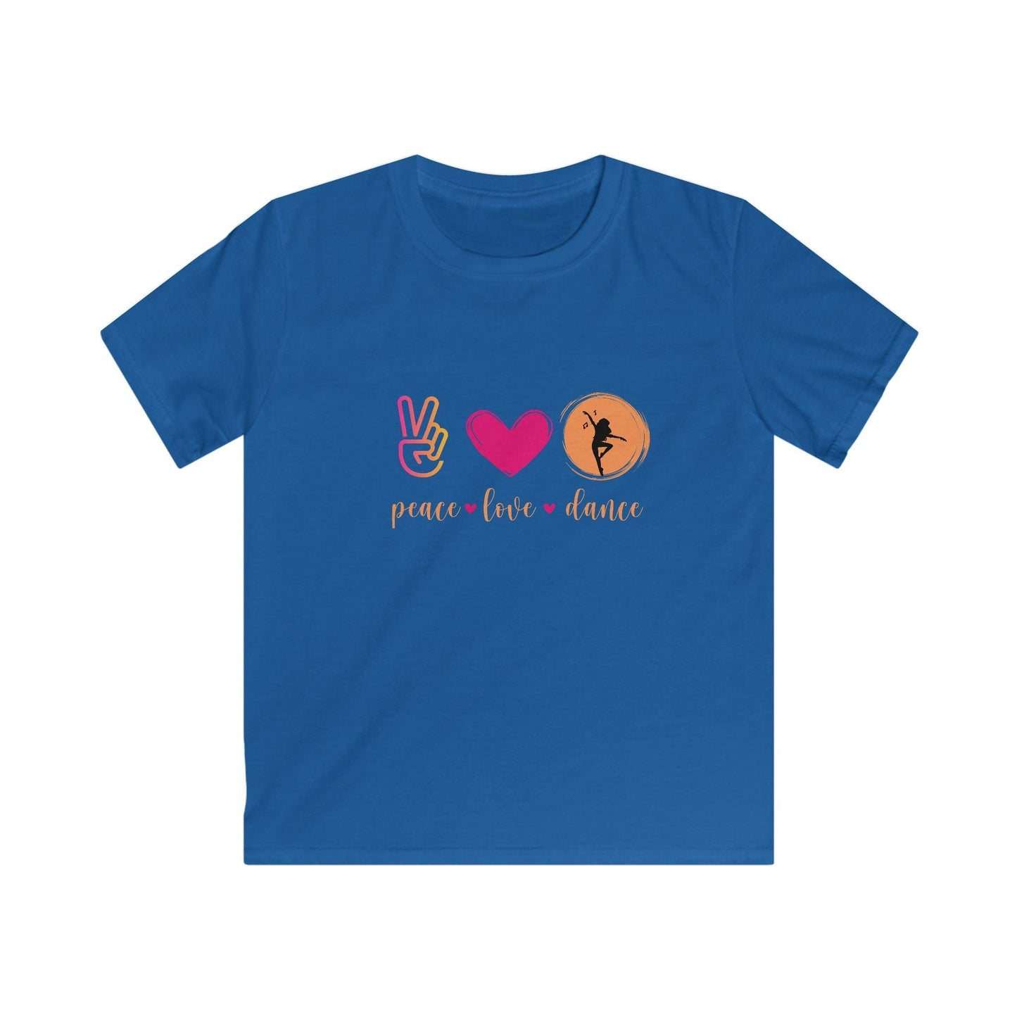 Peace, Love & Dance Youth Tee - ✌️❤️💃 Express Yourself Through Movement! 💃❤️✌️ - Whippie's