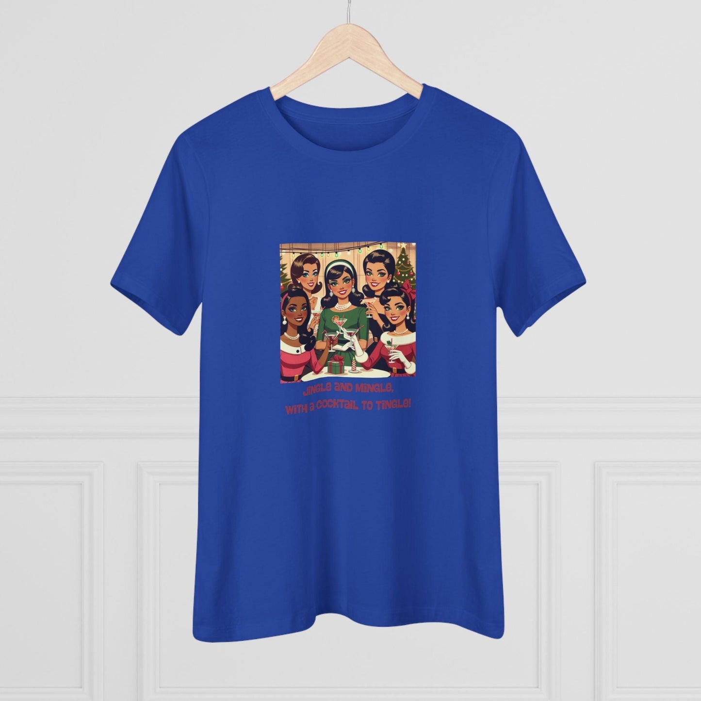 Holiday Friends Sipping Cocktails - Women's Softstyle Tee - Whippie's