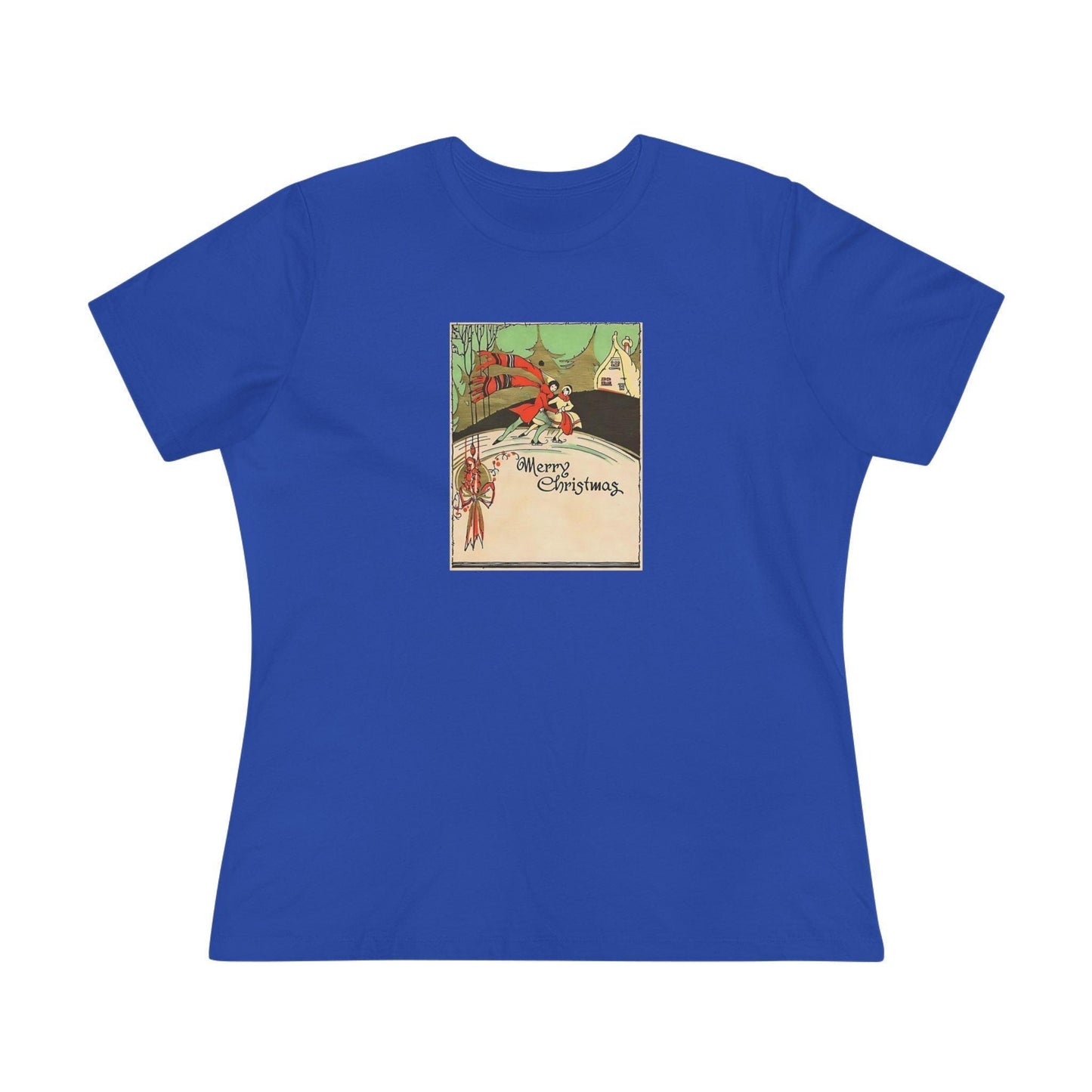 Merry Christmas - Ice Skating Couple - Women's Tee - Whippie's