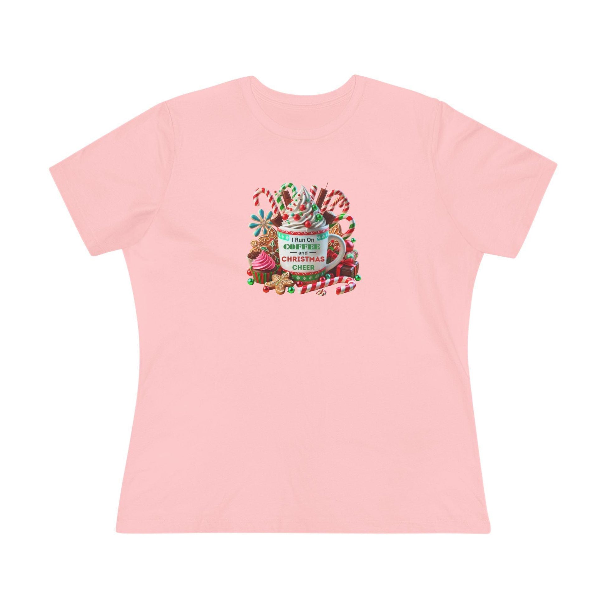 ☕🎄 I Run on Coffee & Christmas Cheer 🎁🌟 - Women's Softstyle Tee - Whippie's