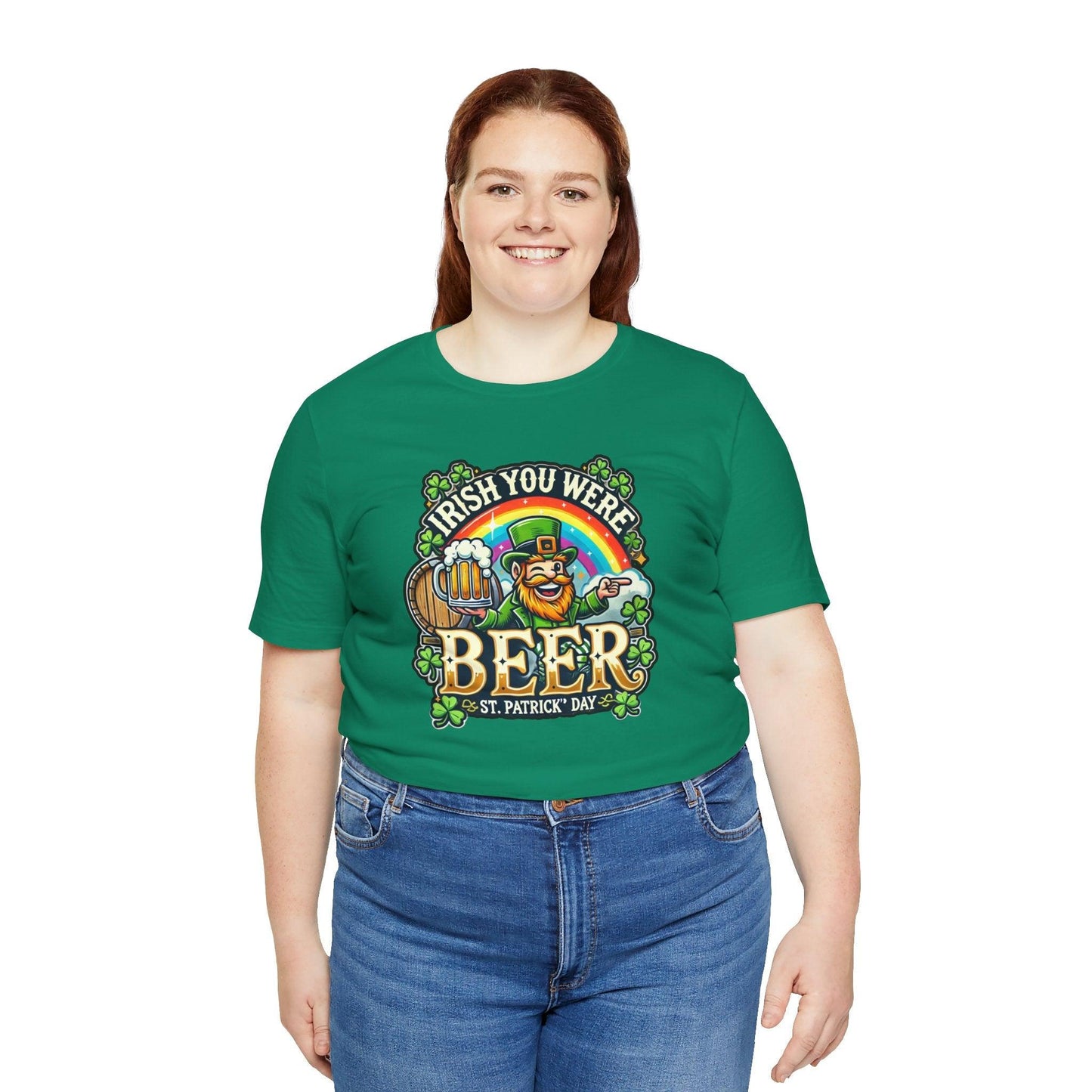 Irish You Were Beer T-Shirt - Cheers to St. Patrick's Day! 🍻🍀 - Whippie's