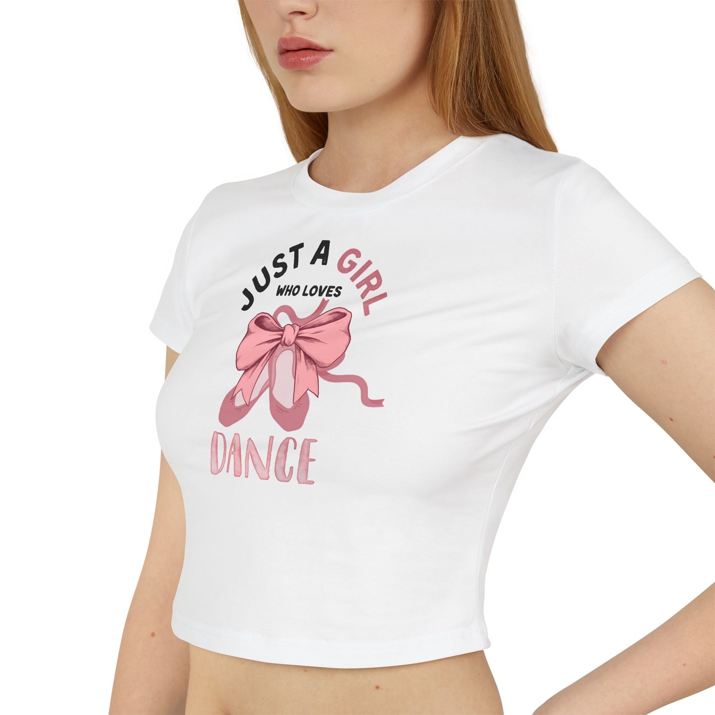 Just a Girl Who Loves... Graphic Women's Baby Tee | Choose Your Passion ๐ - Personalizable - Whippie's