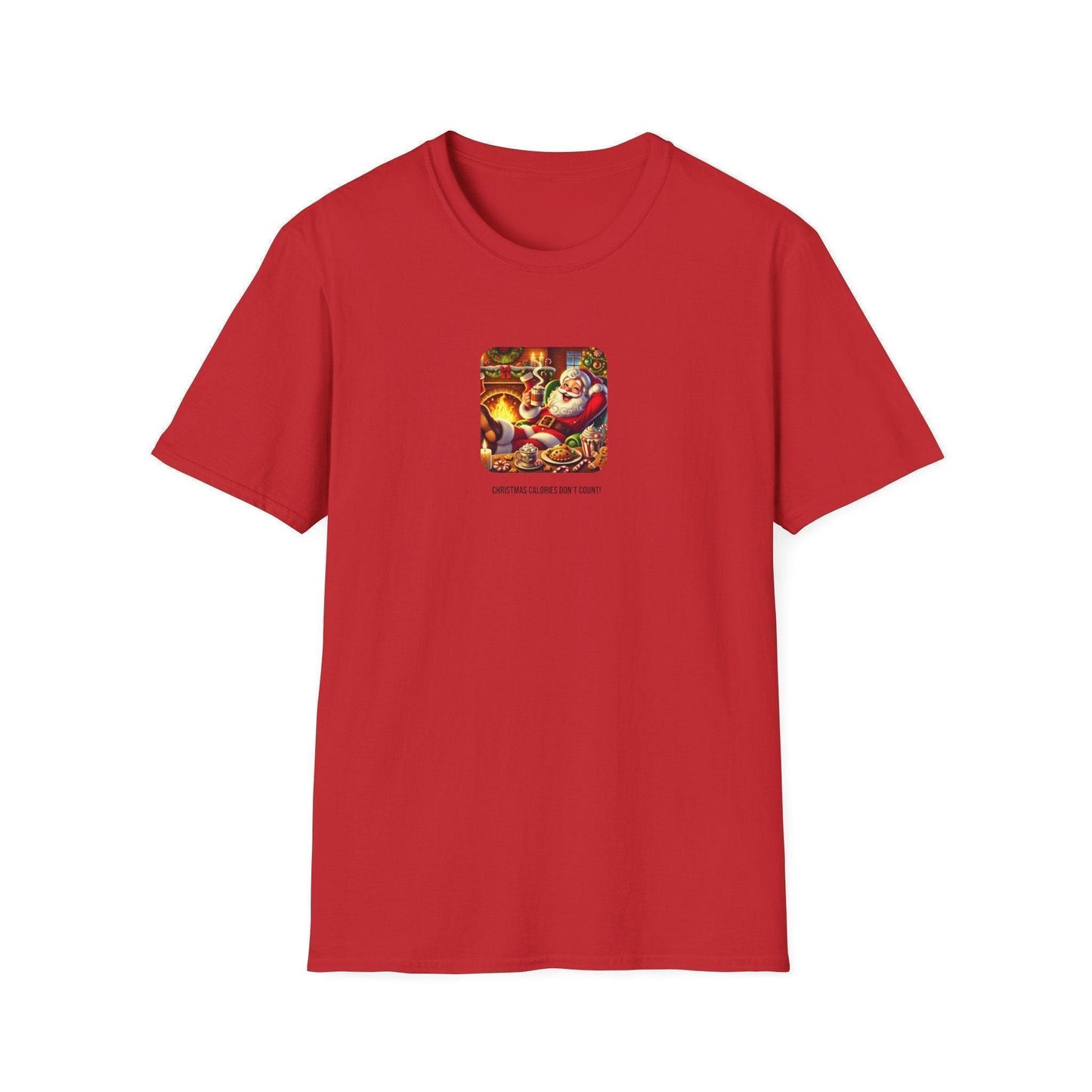 Santa: Christmas Calories Don't Count - Unisex Softstyle T-Shirt - Whippie's