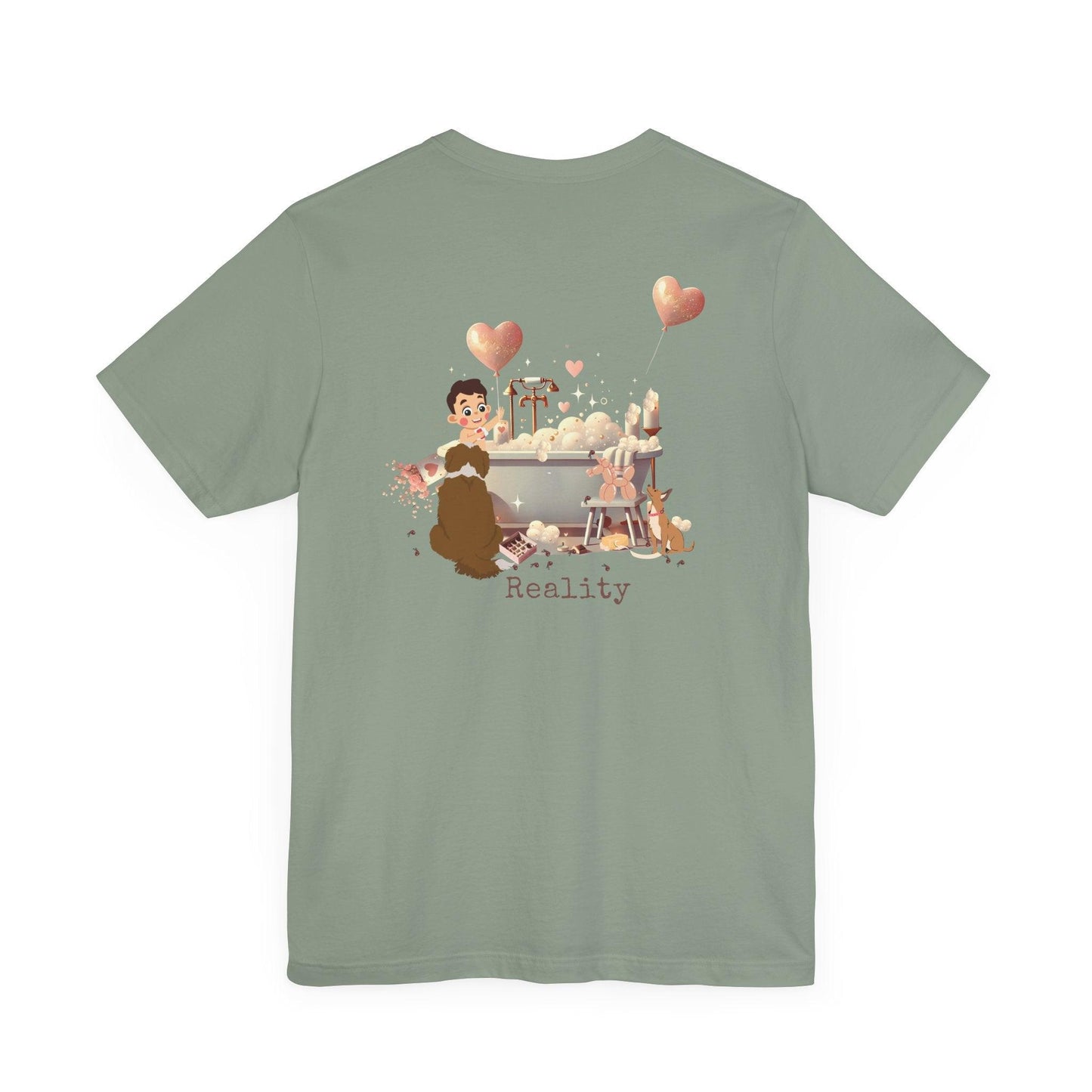 💖 My Valentine's Plan vs. Reality 🛁 Unisex Jersey Tee ✨ Expectation vs. Reality, the Valentine's Day edition! - Whippie's