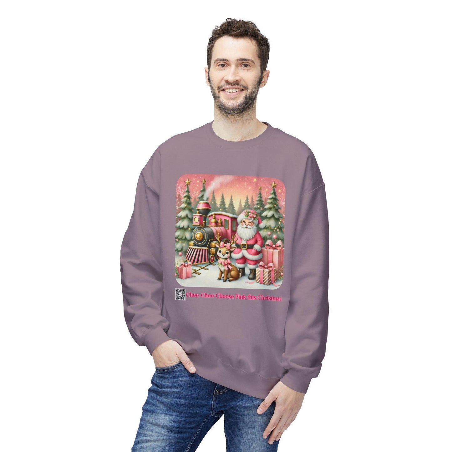 💖 Choo-Choo Choose Pink 🚂 Unisex Fleece Sweatshirt 🎁 - Whippie's