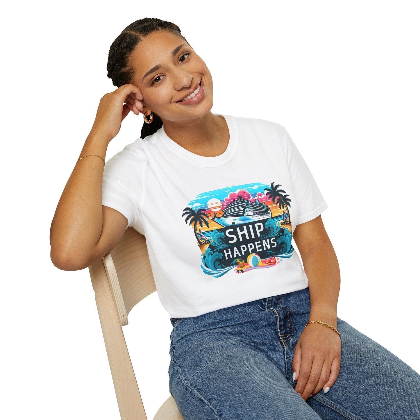 Ship Happens 🛳️🌊 Unisex Tee 🌴 (It's all part of the adventure! 😉) - Whippie's