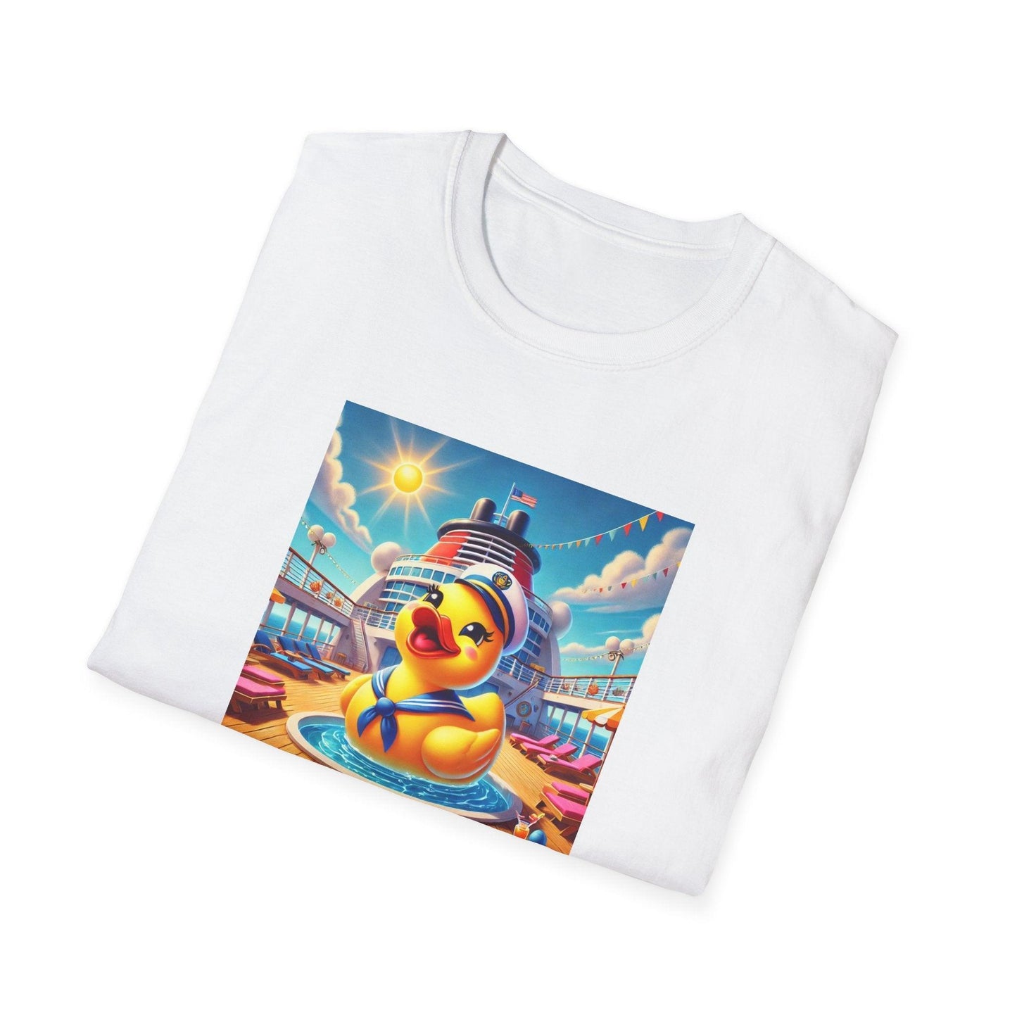 Duck on the Loose! Hilarious Cruise Ship Hide-and-Seek 🛳️ Unisex T-Shirt 🐤 - Whippie's