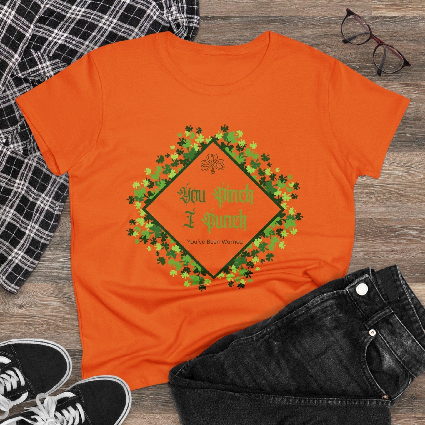 ๐ You Pinch I Punch ๐ Women's Tee โ๏ธ A touch of Irish luck! - Whippie's