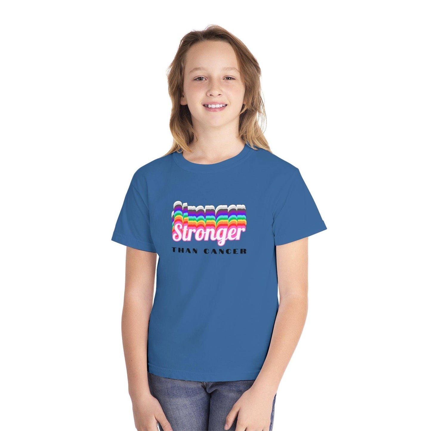 💪 Stronger Than Cancer 🎗️ Youth Midweight Tee ✨ - Whippie's