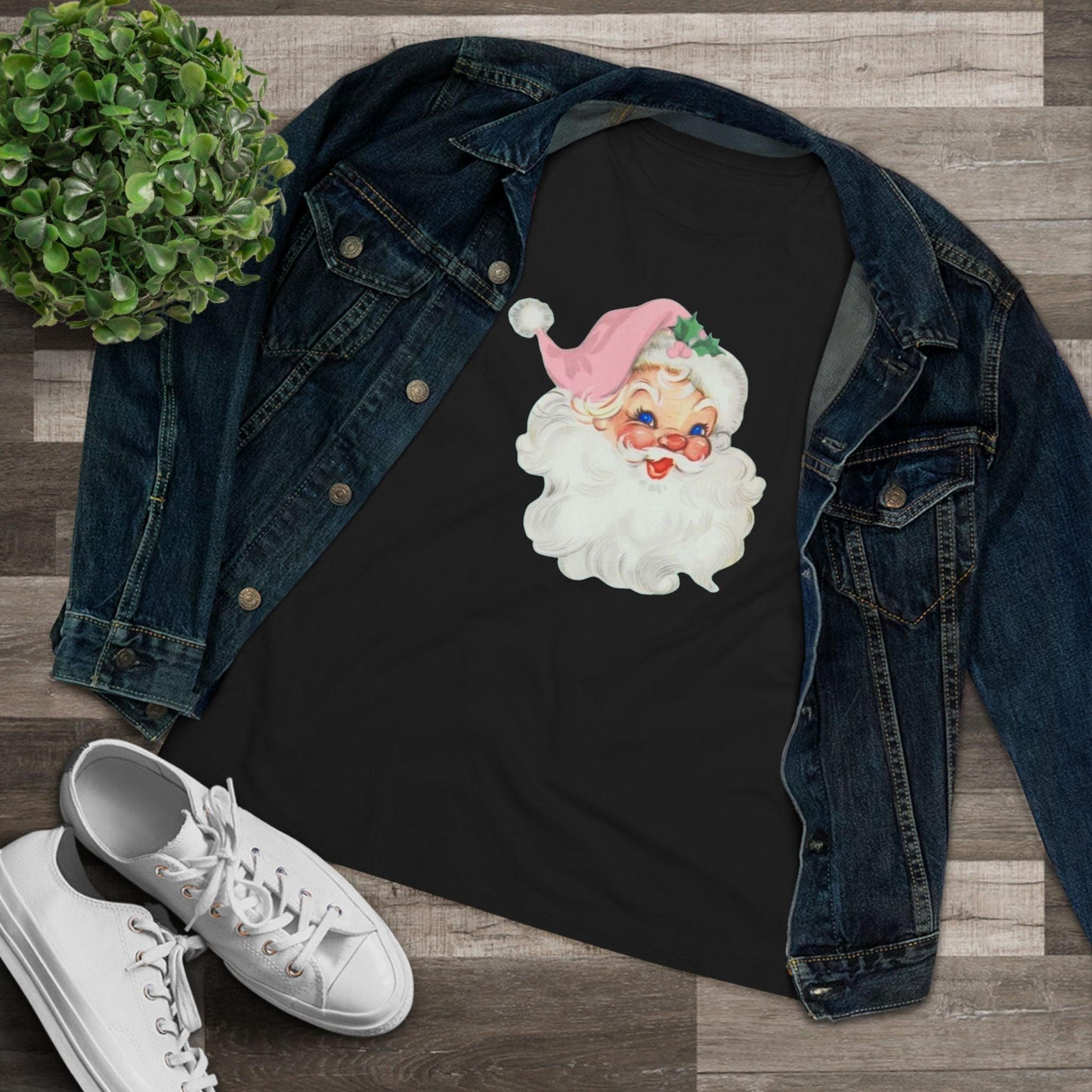 Blue-Eyed Santa Tee - Santa's Got the Blues (and We Love It!) 💙🎅 - Women's Softstyle Tee - Whippie's