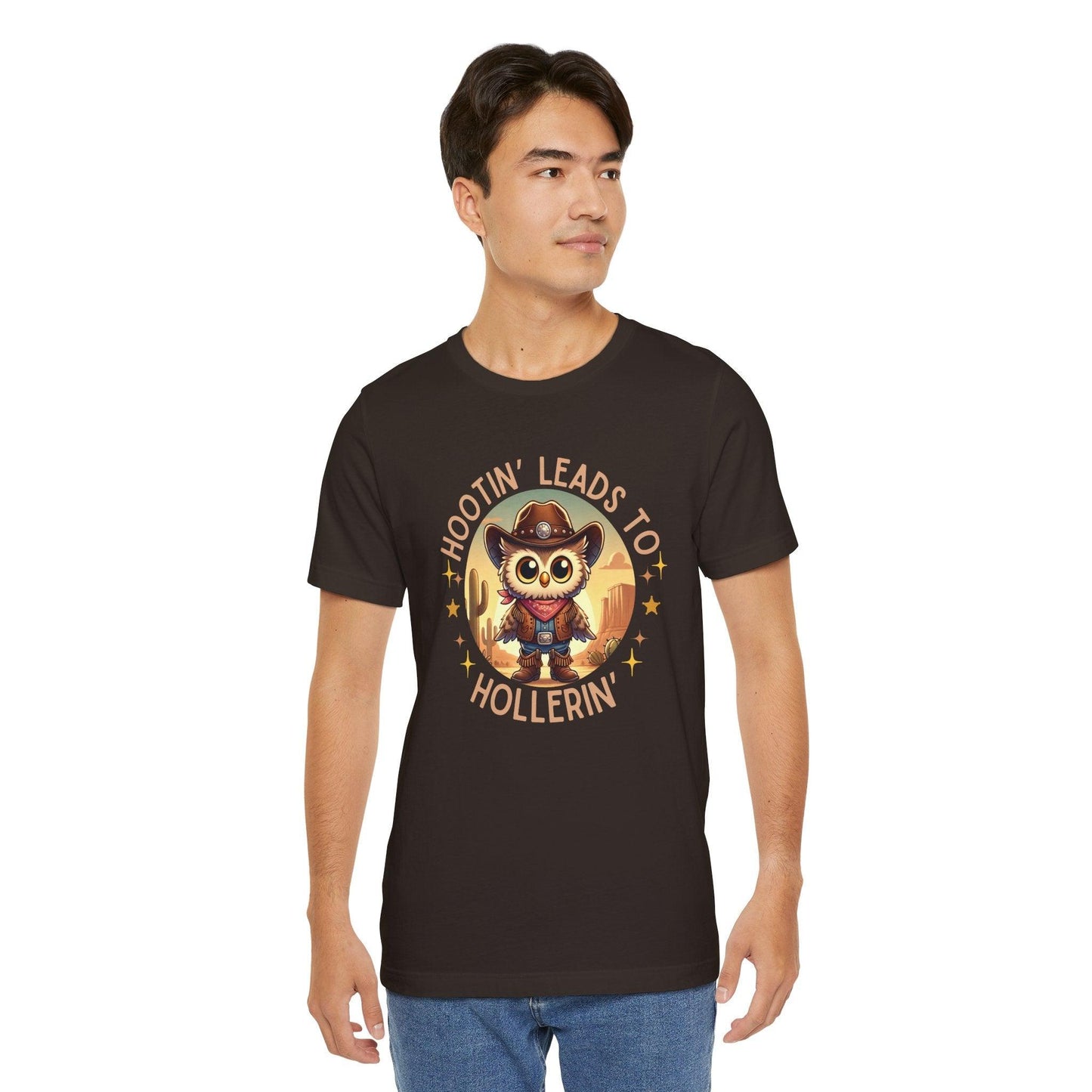 Hootin' Leads to Hollerin' - Unisex Jersey Tee - 🤠 Yeehaw! Embrace Your Inner Cowboy/Cowgirl 🤠 - Whippie's