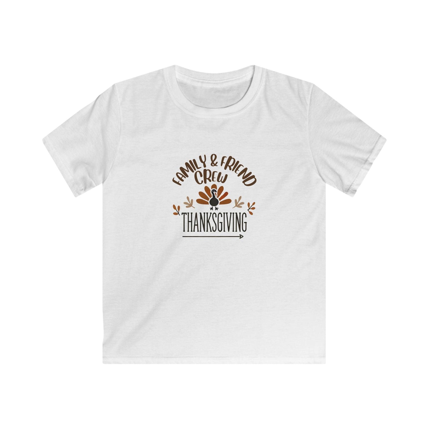 Thanksgiving Family & Friend Crew - Kids Softstyle Tee - Whippie's