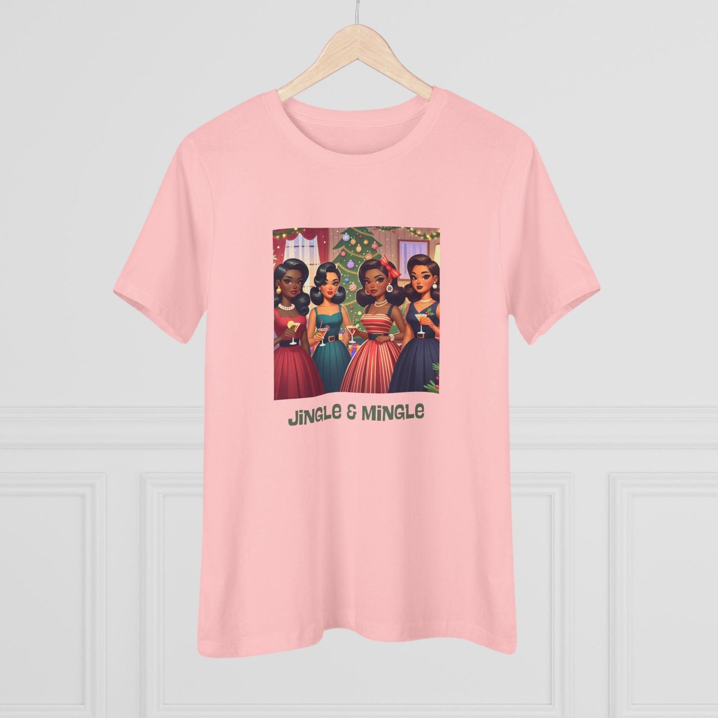 Jingle and Mingle Tee - Holiday Cheer, Please! ๐ฅ๐ Women's Softstyle Tee - Whippie's