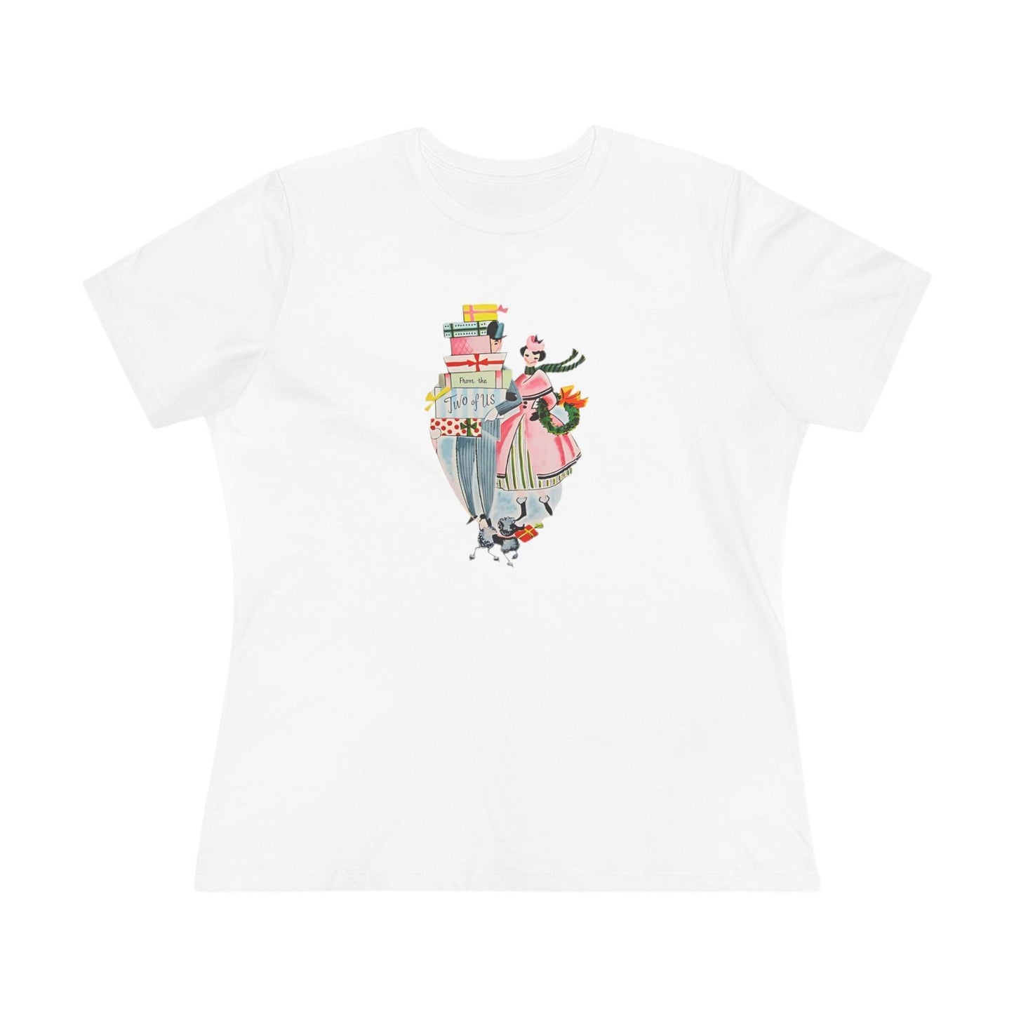 🎁 From the Two of Us! 🎄 Women's Tee ✨ Spread vintage holiday cheer! - Whippie's