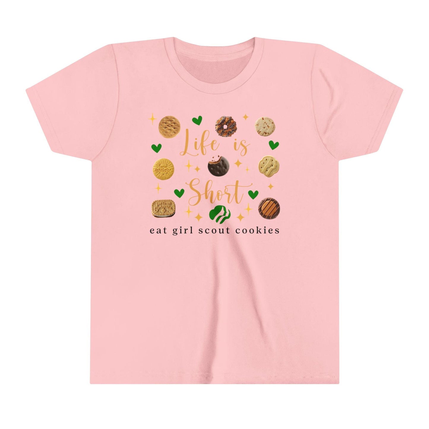 Life is Short, Eat Girl Scout Cookies Youth Tee 🍪❤️ - Whippie's