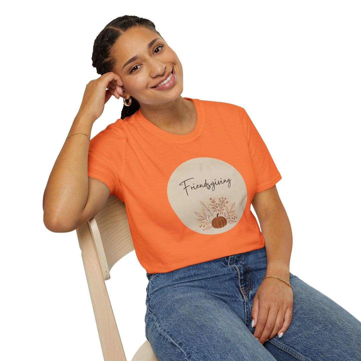 Friendsgiving Vibes - Gather & Give Thanks! 🍂🍁 - Unisex T-Shirt - Whippie's