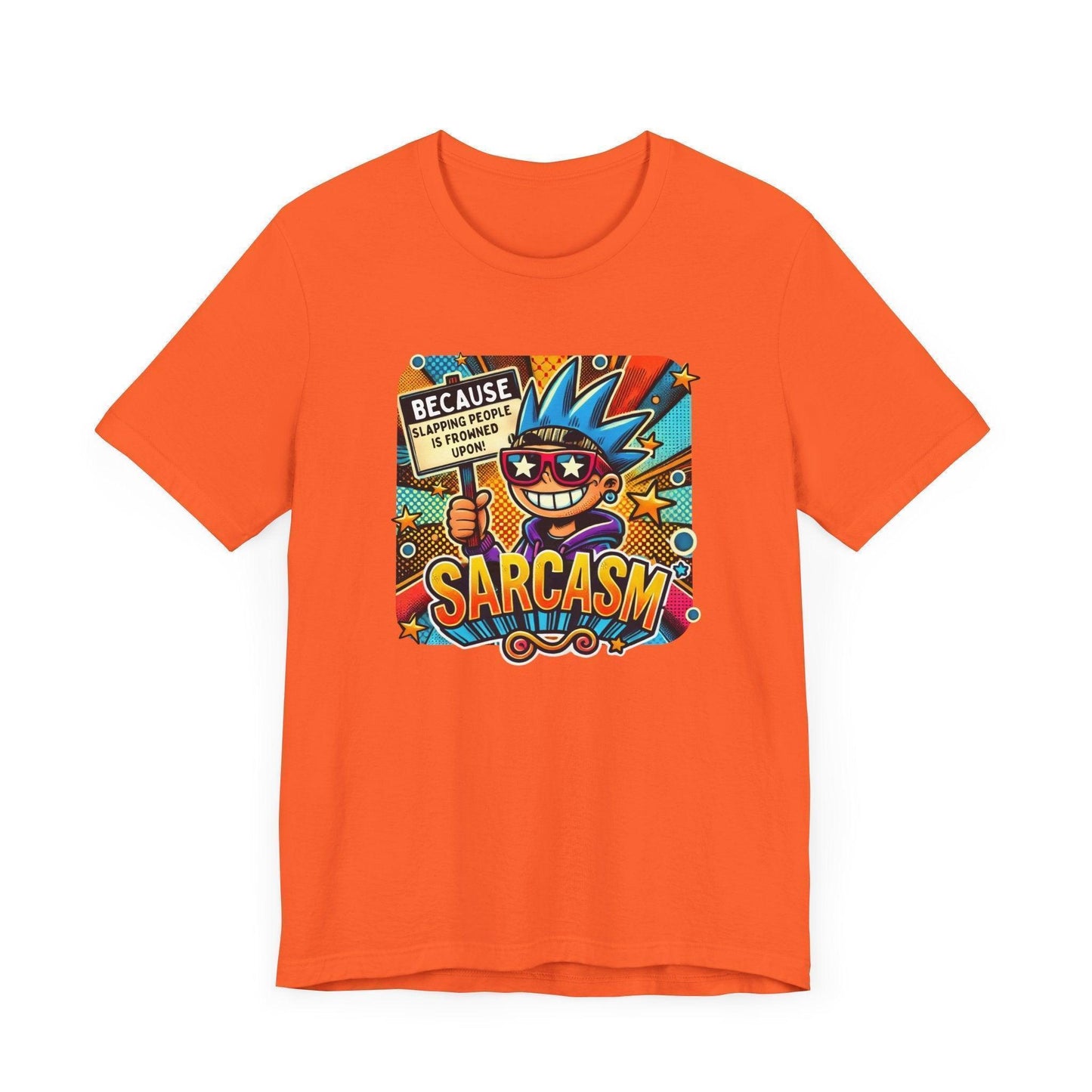 🎭 Sarcasm: It's Better Than Slapping 😉 Unisex Jersey Tee ✨ - Whippie's