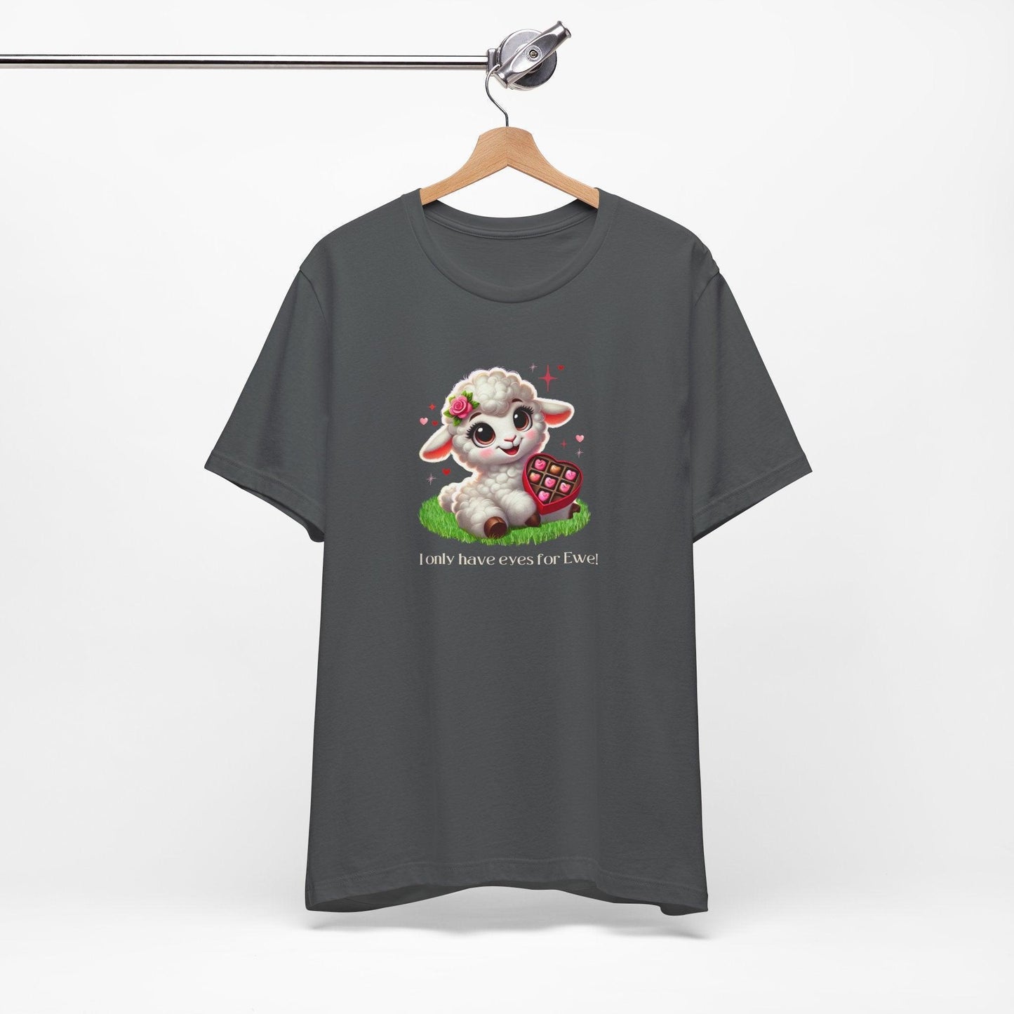 💖 I Only Have Eyes for Ewe! 🐑 Unisex Jersey Tee ✨ Spread the love this Valentine's Day! - Whippie's