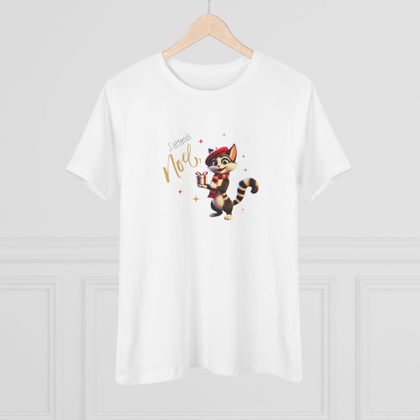 J'attends Noël 🐈⬛ Women's Tee 🎄 A purr-fectly Parisian Christmas! - Whippie's