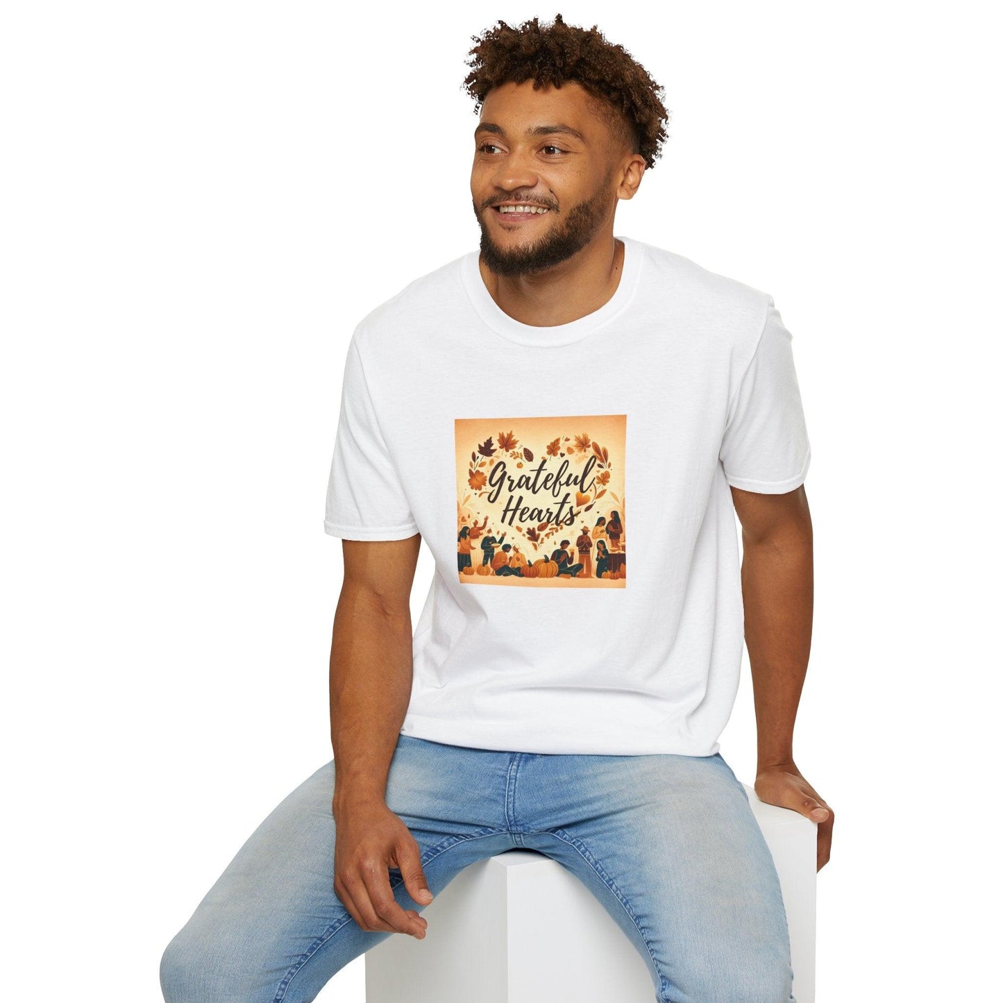 Grateful Heart - Celebrating Community & Gratitude 🍂❤️ - Unisex T-Shirt - Whippie's
