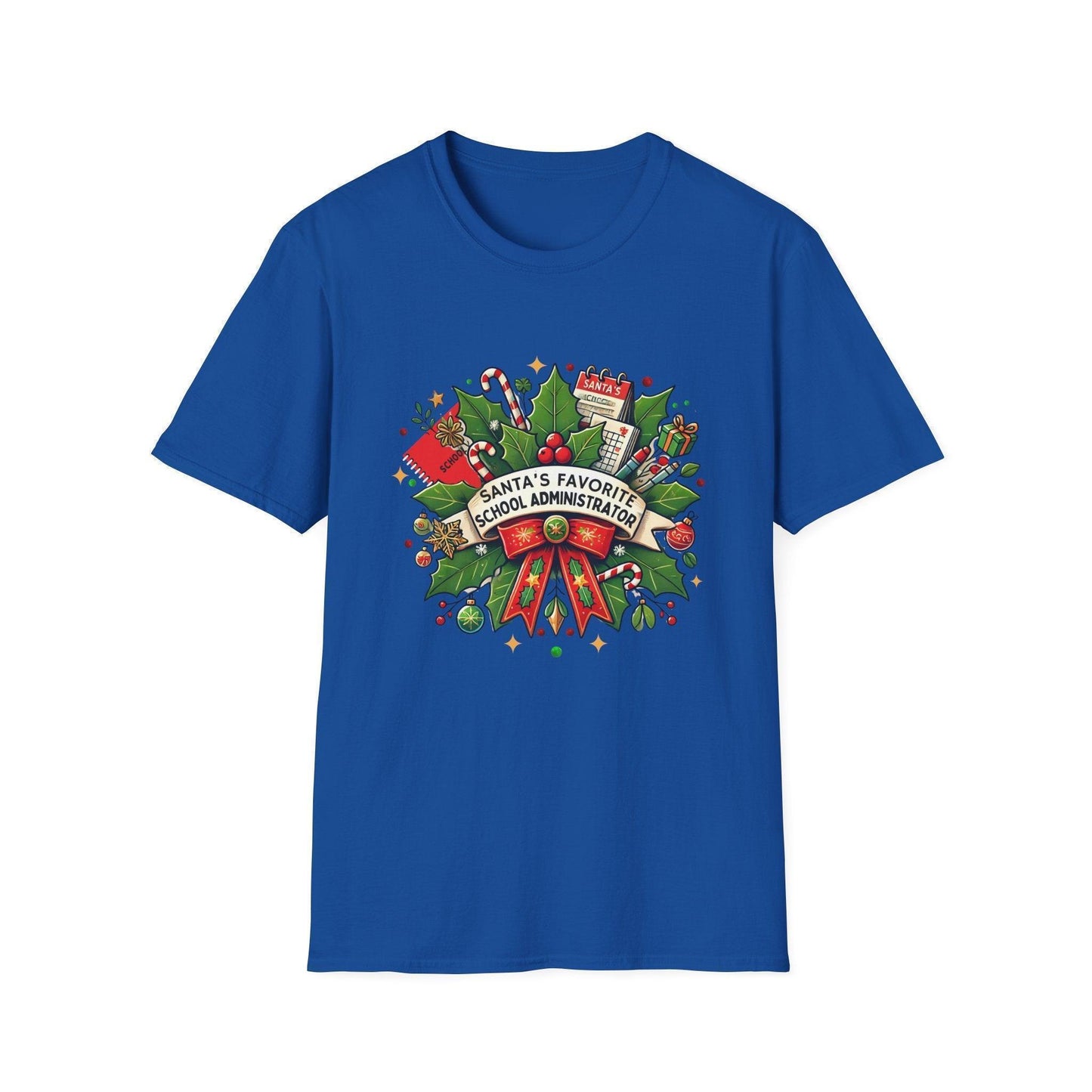 Santa's Favorite School Administrator Unisex Tee 🍎🎅 - Whippie's