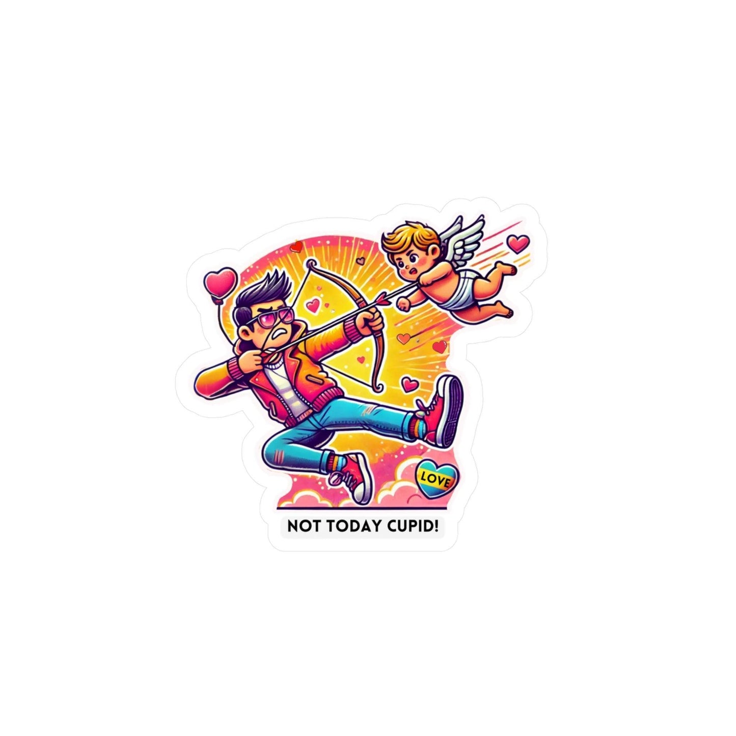 ๐น Cupid Begone! ๐น Kiss-Cut Vinyl Decal โจ Love on your own terms! - Whippie's