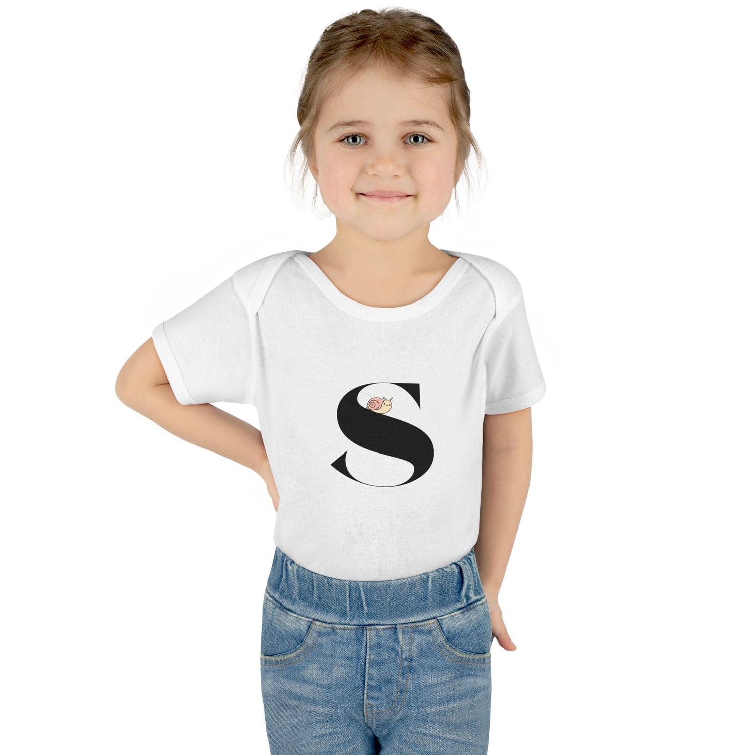 Alphabet Adventures: Letter S - Snazzy Snail Baby Onesie S is for Snazzy Snail! - Whippie's
