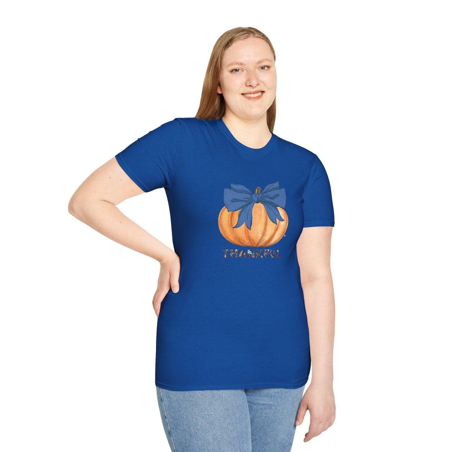 Thankful Pumpkin Tee - A Heart Full of Gratitude! 🧡💙 Unisex Tee - Whippie's