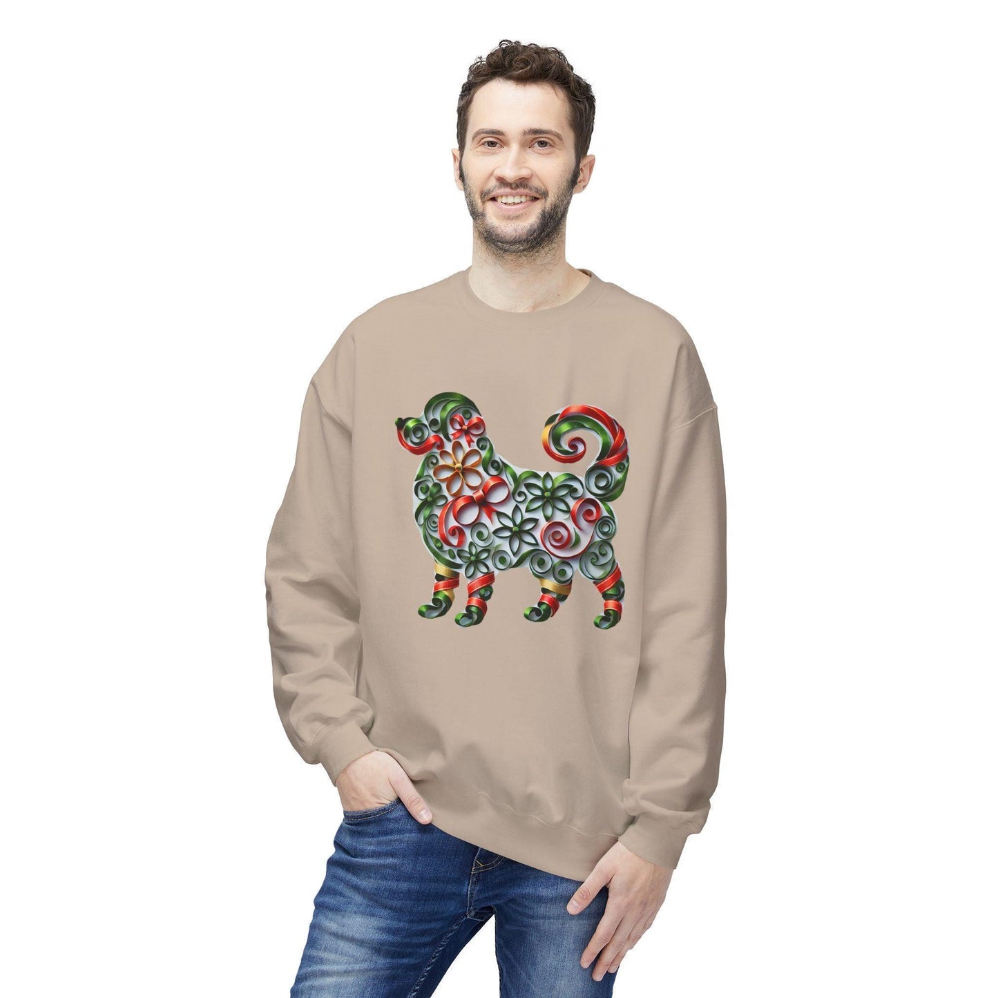 🐶 Merry Woofmas! 🎄 Unisex Fleece Sweatshirt 🎁 - Whippie's