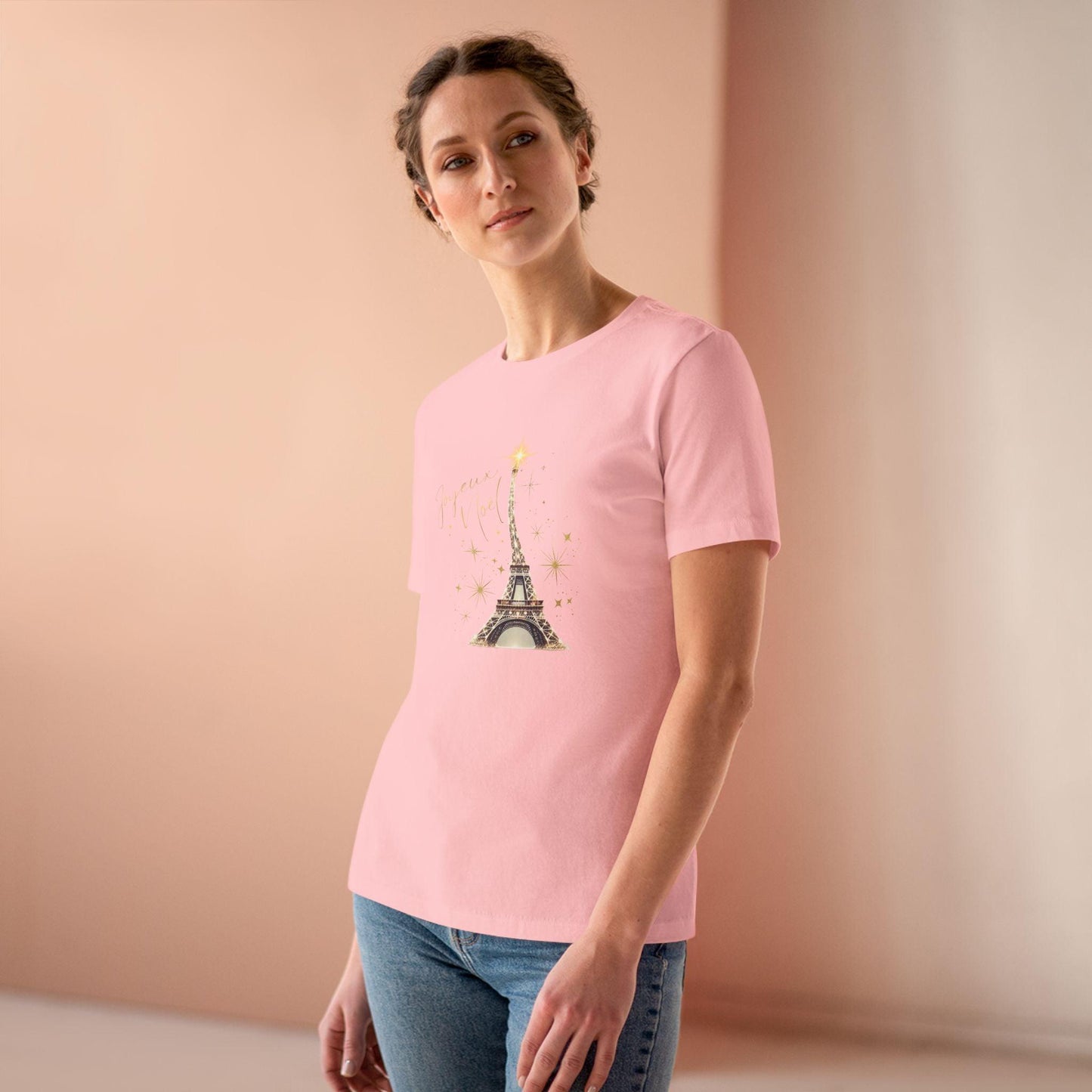 ✨ Joyeux Noël Women's Tee 🗼 A touch of Parisian elegance. - Whippie's