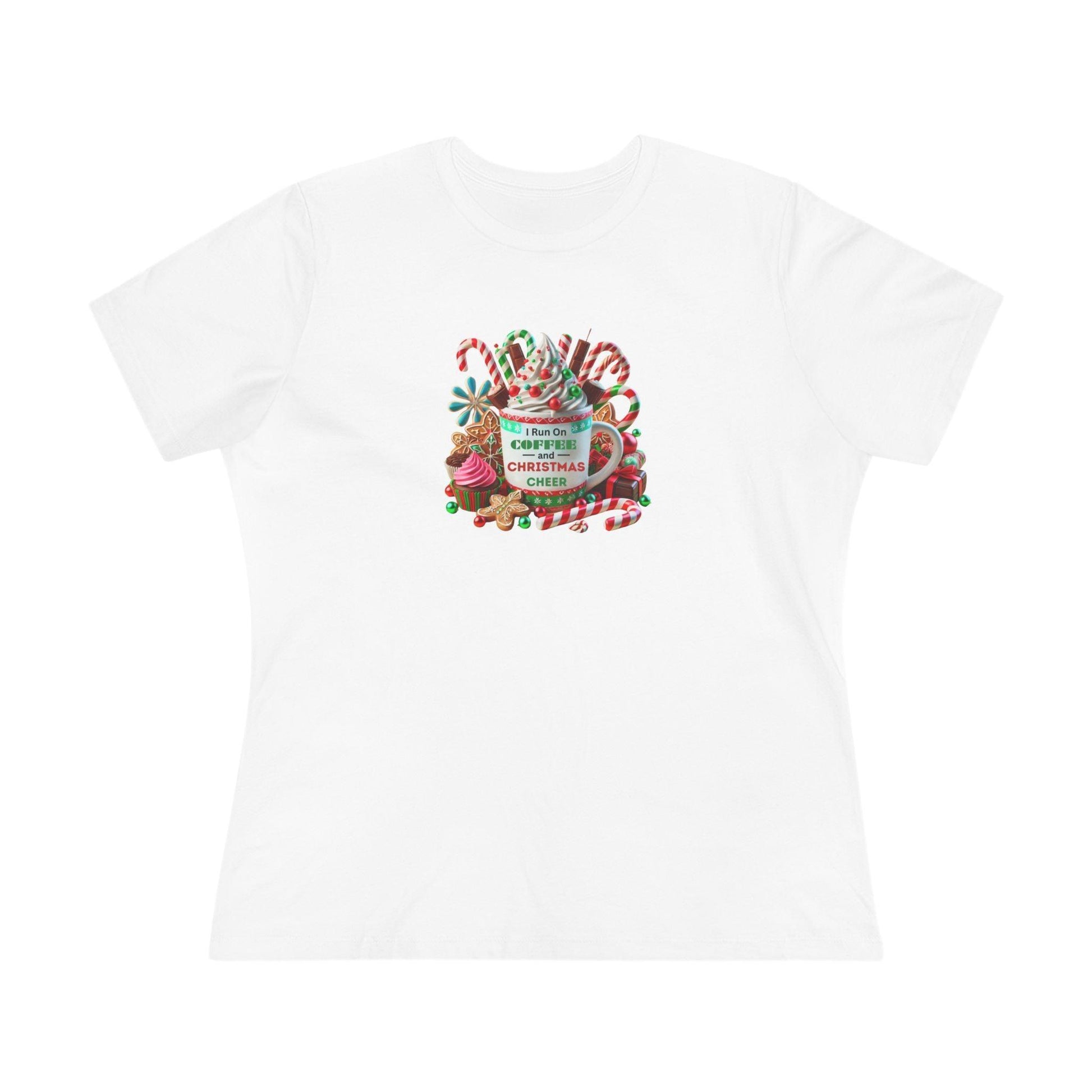 ☕🎄 I Run on Coffee & Christmas Cheer 🎁🌟 - Women's Softstyle Tee - Whippie's