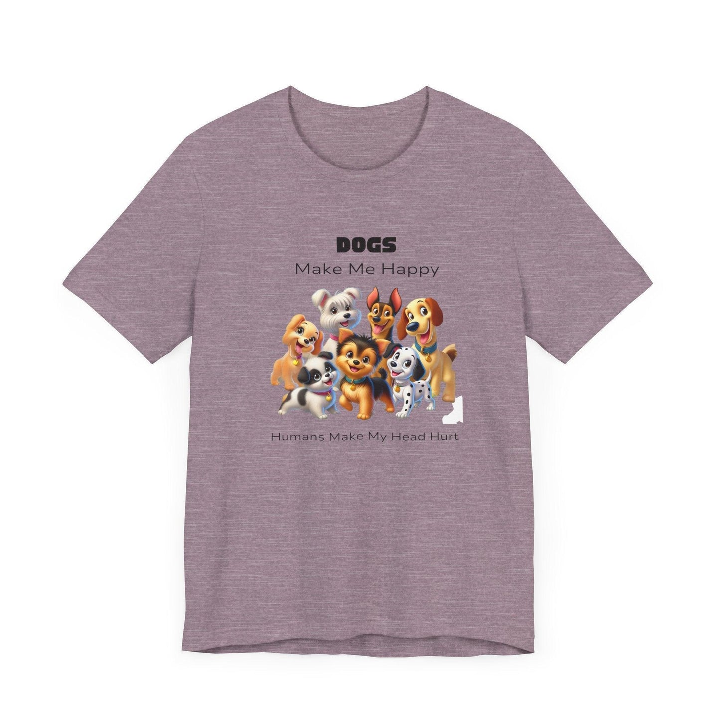 🐶 Dogs Make Me Happy 😊 Unisex Jersey Tee ✨ Pawsitive vibes only! 🐾 - Whippie's