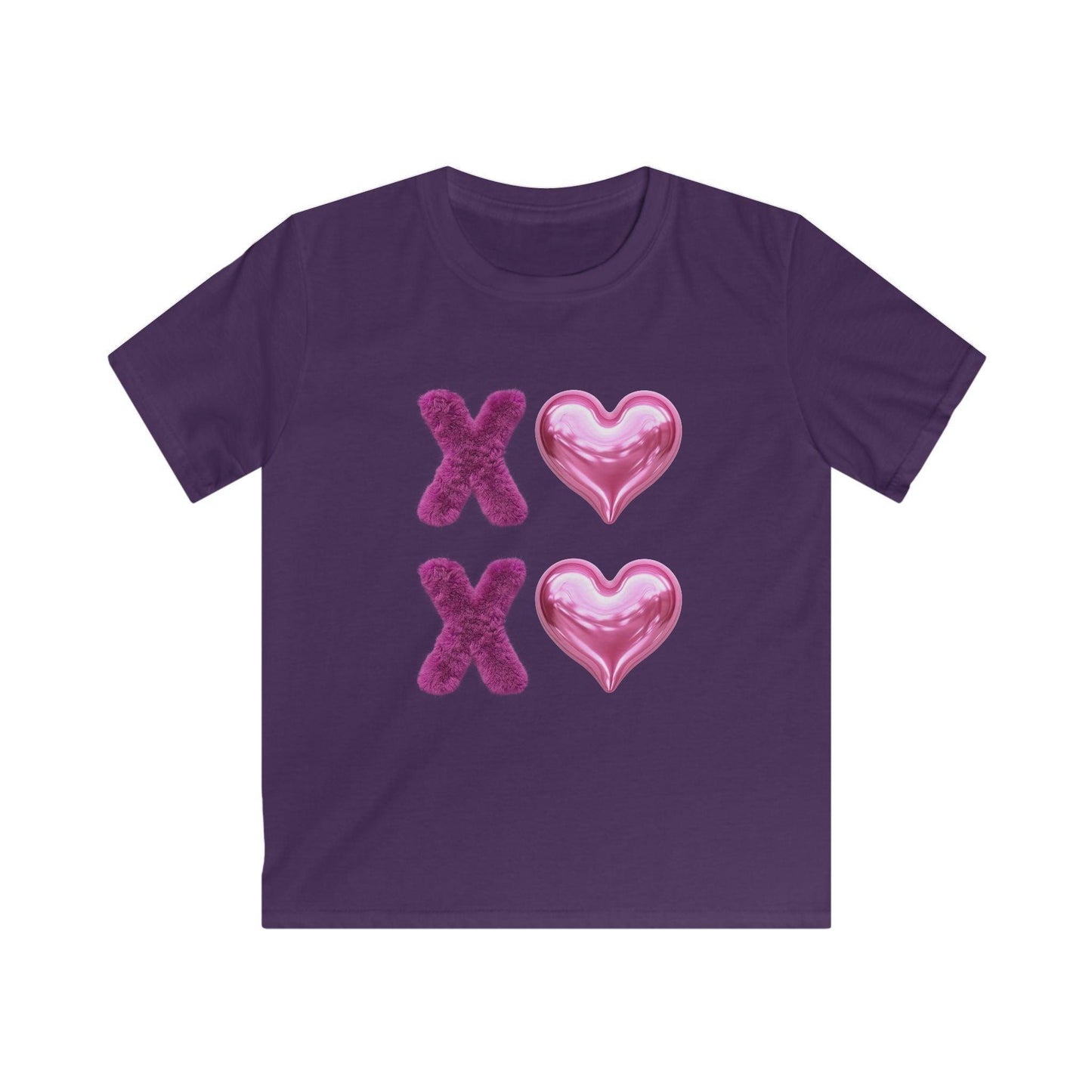 💖 XOXO Hugs & Kisses! 💜 Kids Softstyle Tee ✨ Spread the love with hugs and kisses! - Whippie's
