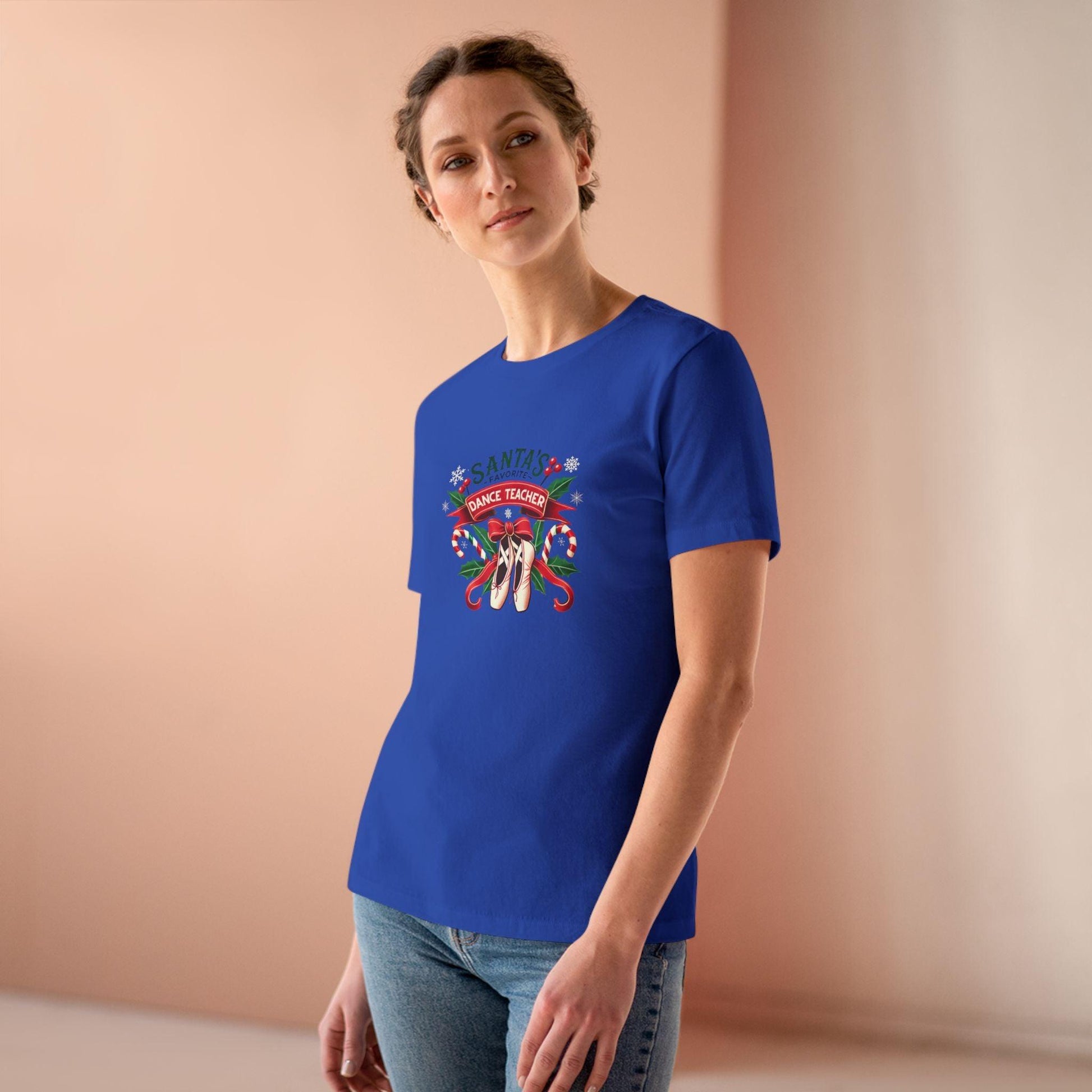 Santa's Favorite Dance Teacher Women's Softstyle Tee - Whippie's