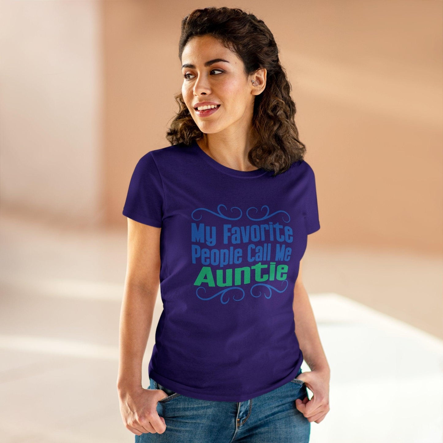 👩👧 My Favorite People Call Me AUNTIE 💖 Women's Tee ✨ The best aunties get promoted to favorite! - Whippie's