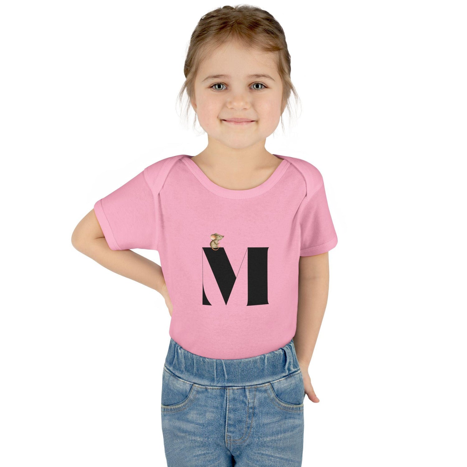 Alphabet Adventures: Letter M - Mini Mouse Baby Onesie M is for Mini Mouse! - Whippie's
