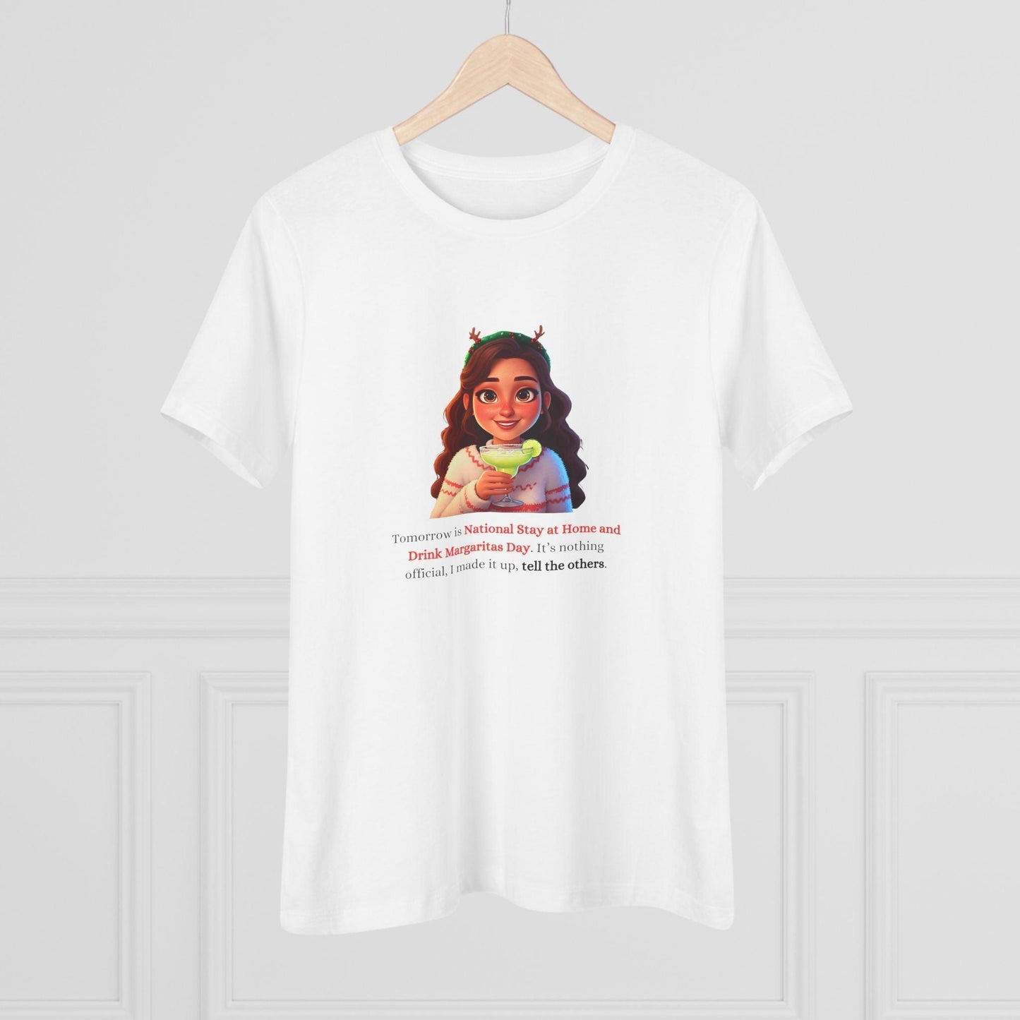Margarita Day, It's Official (Because I Said So!) - Christmas Cheer 🍹 - Women's Cotton Tee 🍹 - Whippie's
